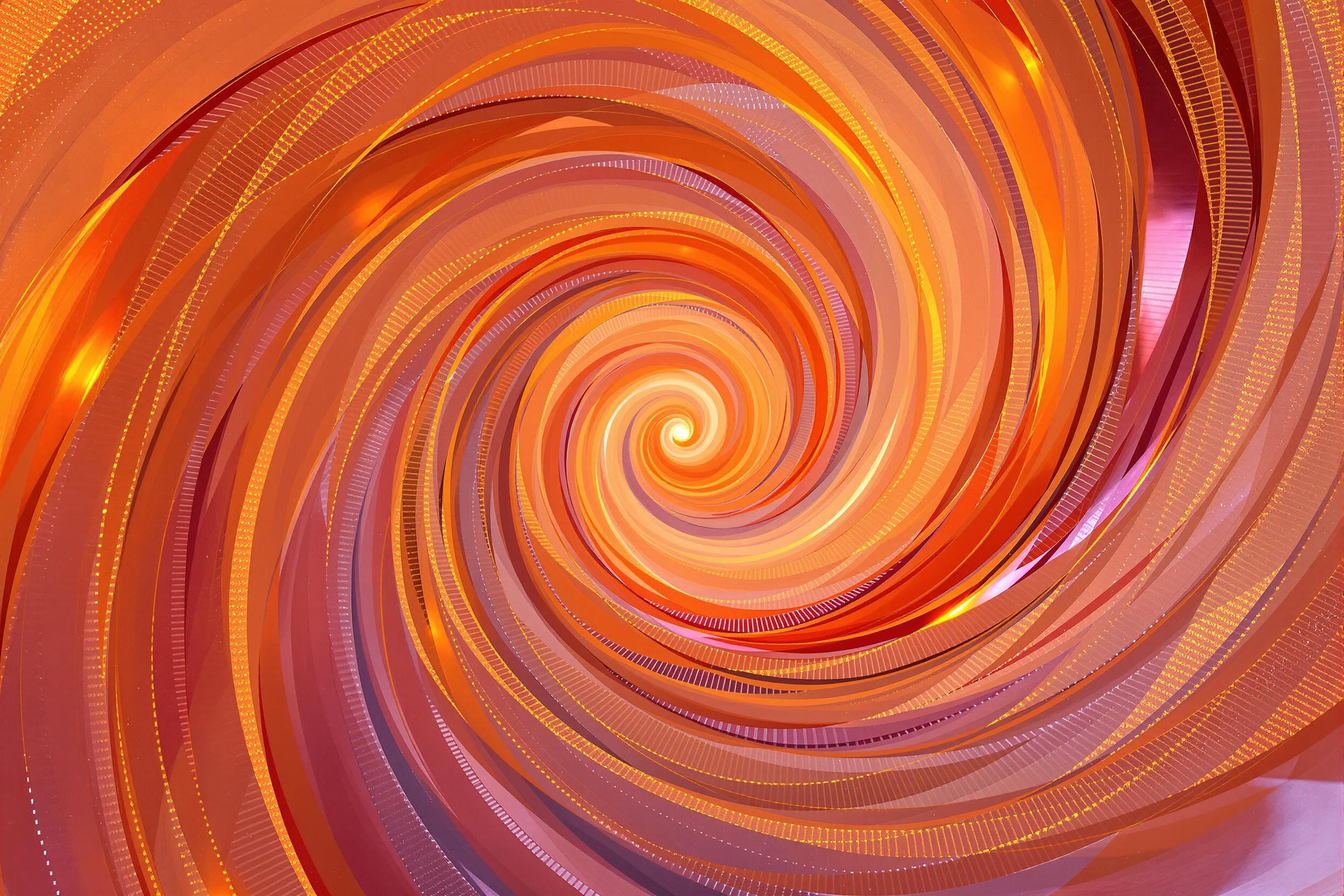 Spiral Arcs in Radiant Sunset Palette