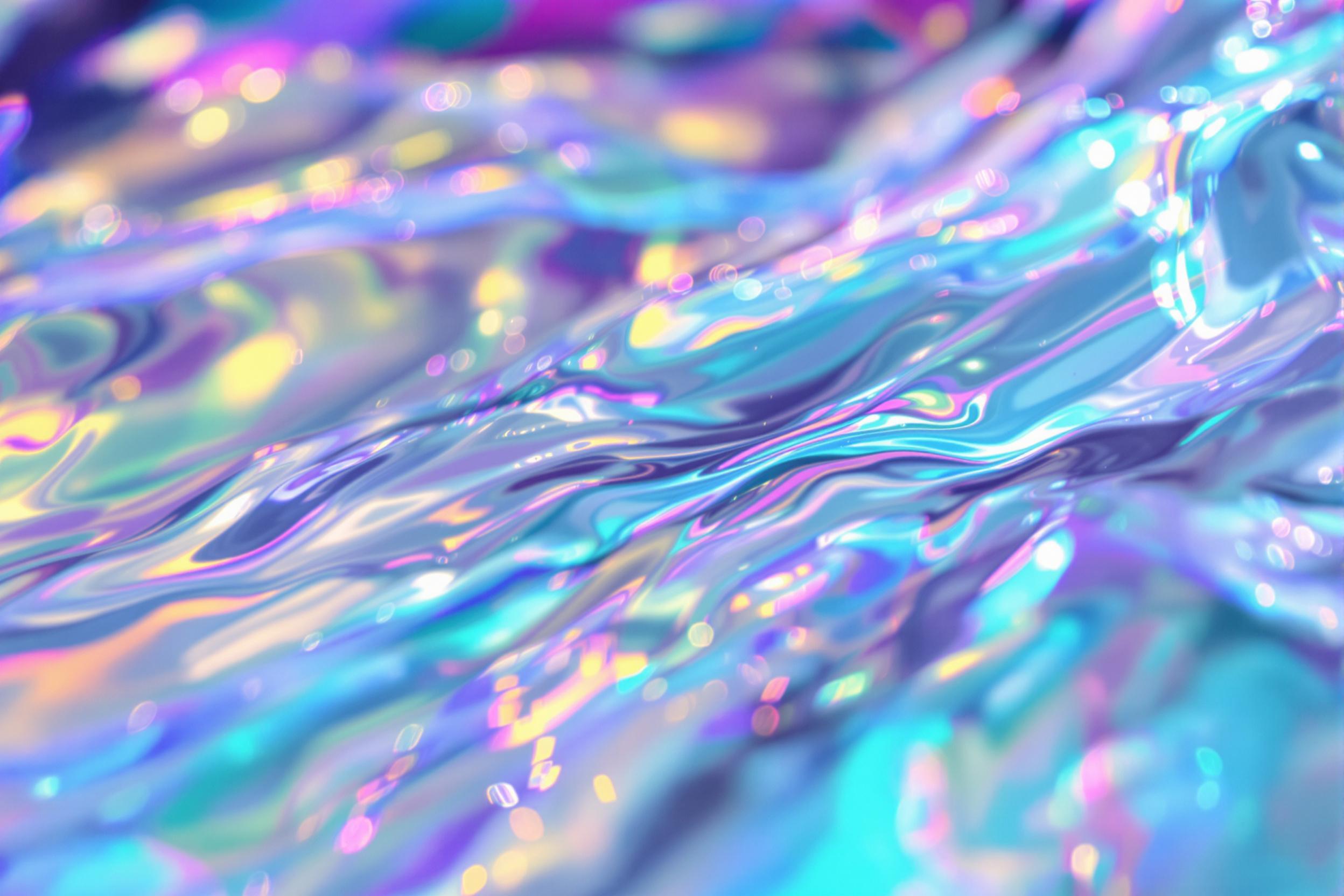 Abstract Water-Light Refraction Art