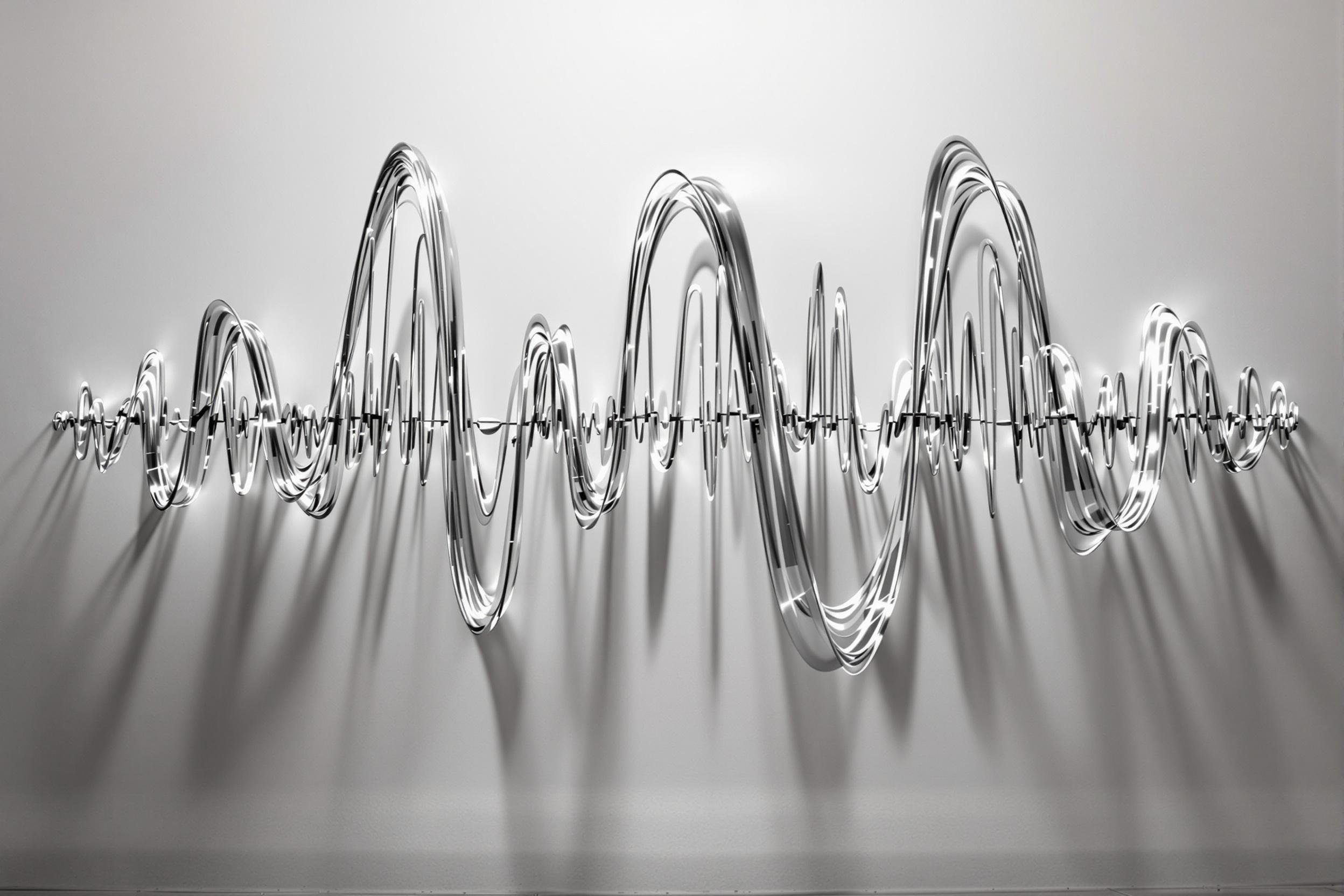 Rhythmic Ripples: Abstract Soundwave Sculpture