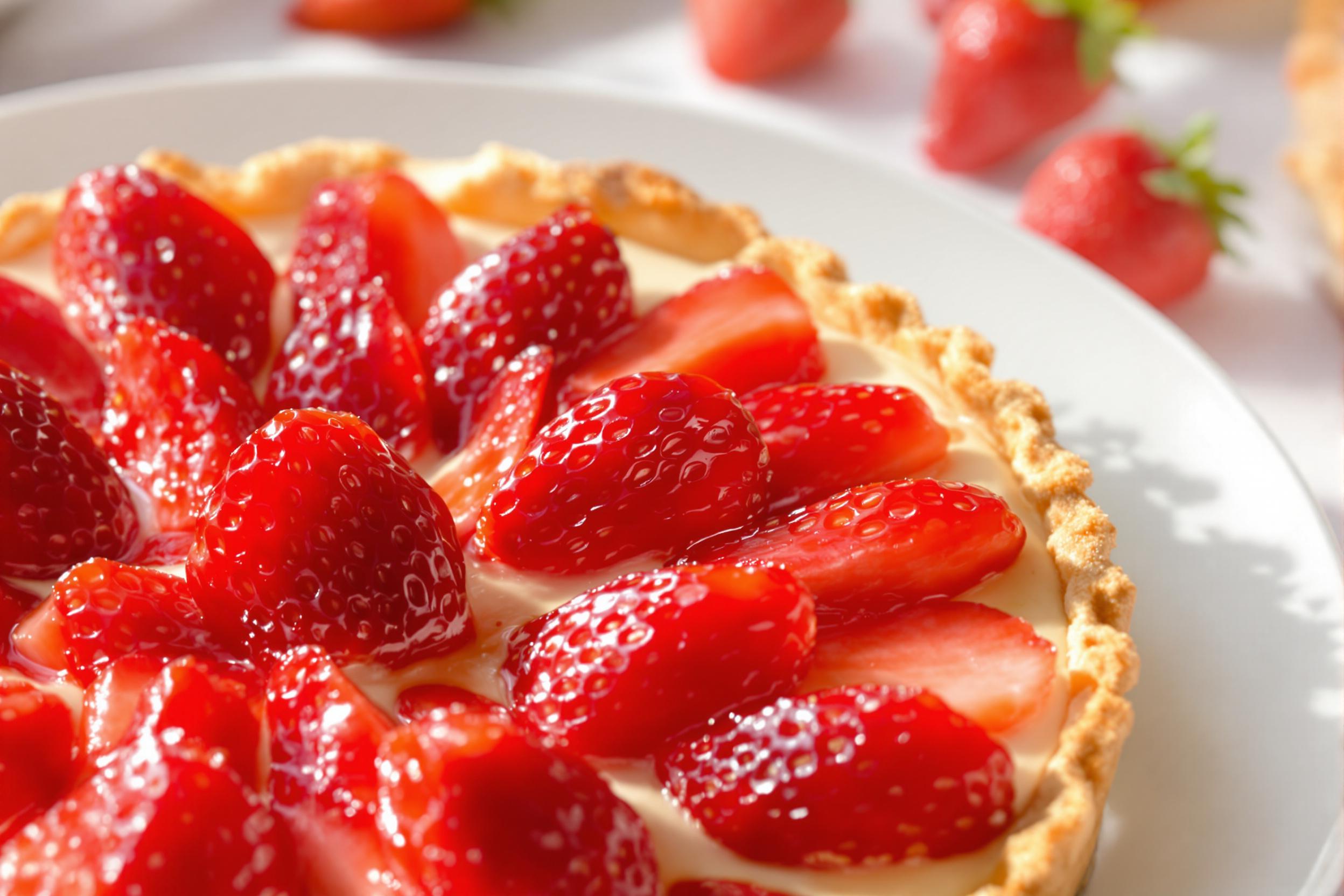 Artisan Strawberry Tart Close-Up