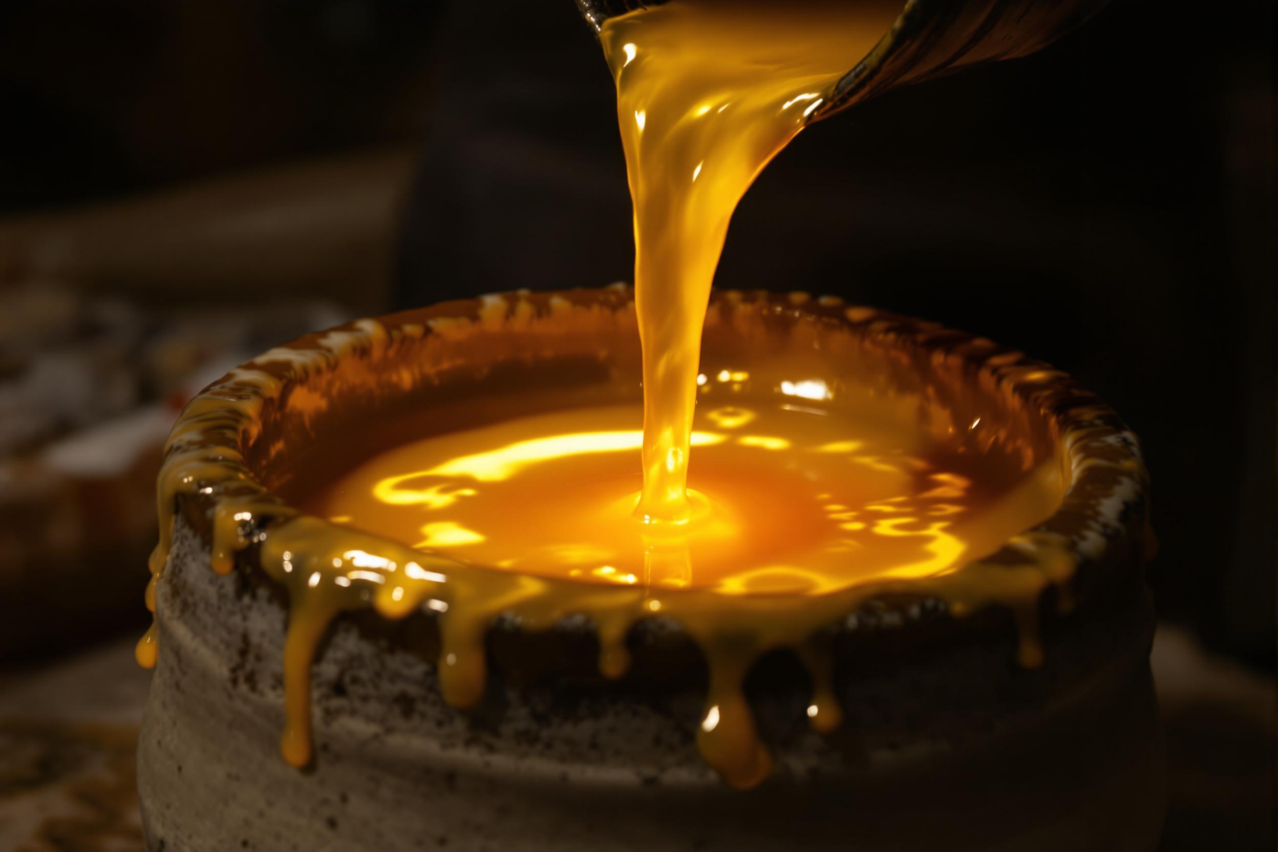 Close-Up of Hand-Poured Wax Candle