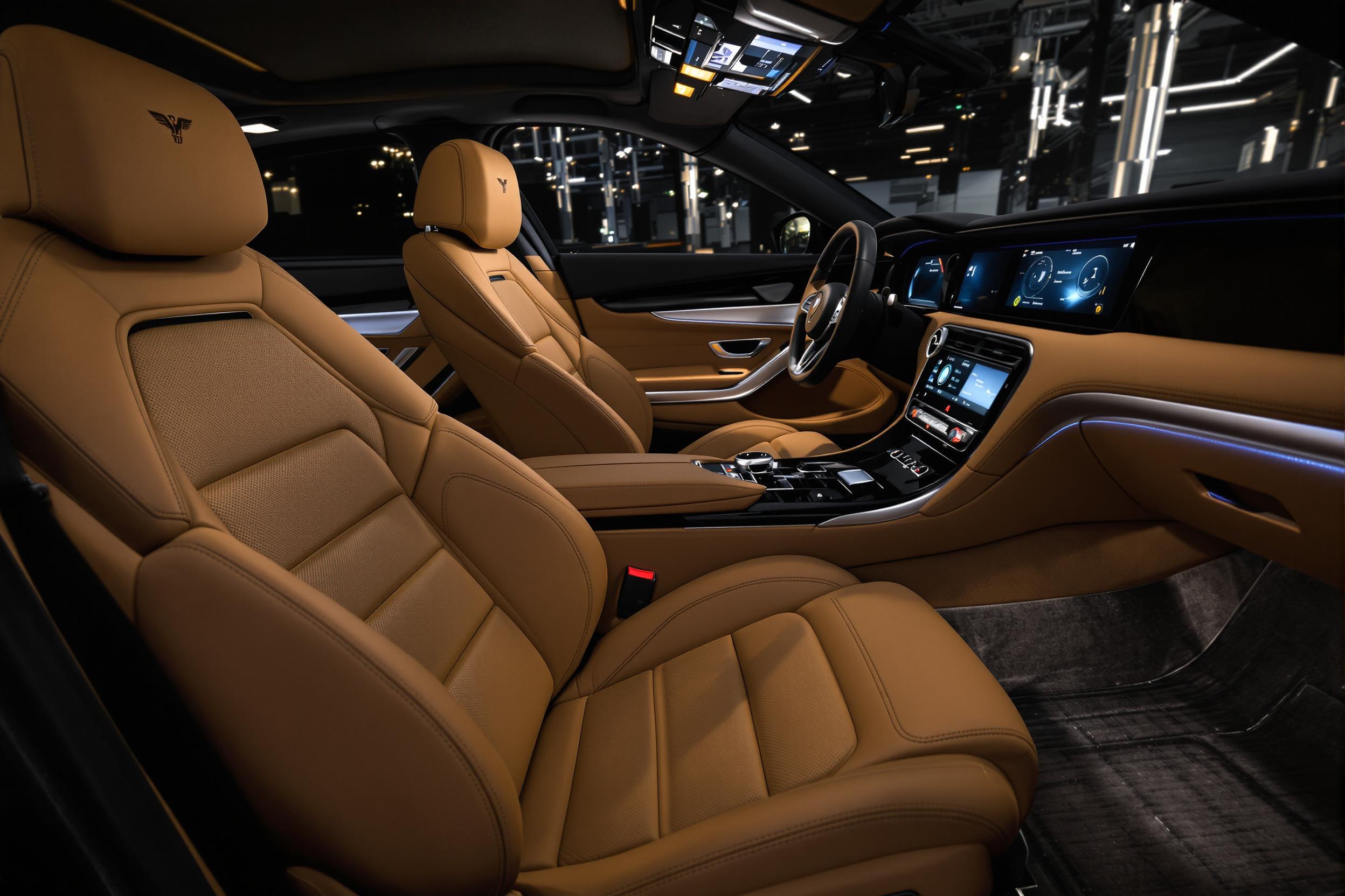 Luxury Car Interior with Elegant Design