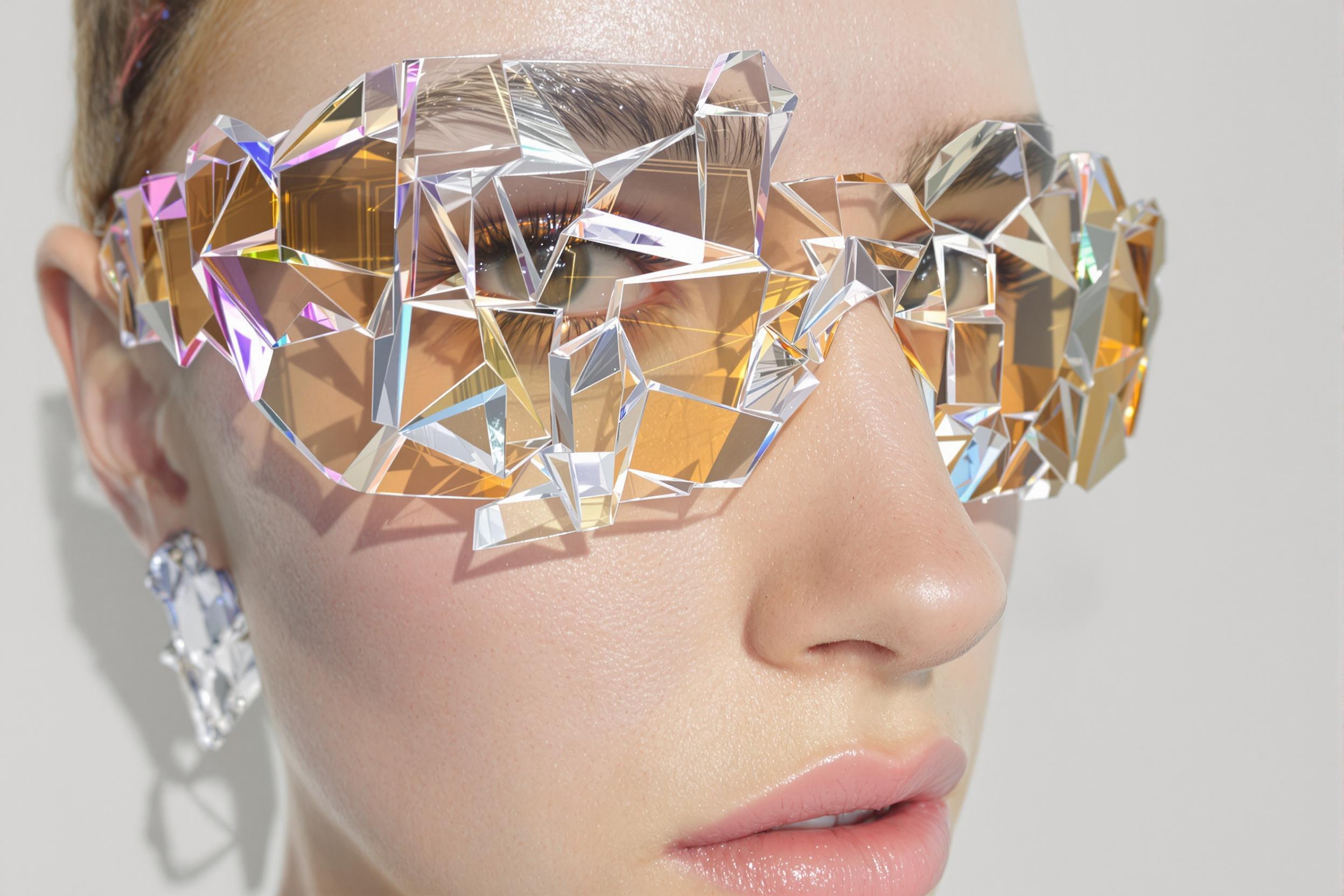 Crystalline-Inspired Transparent Glass Accessory Editorial Capture