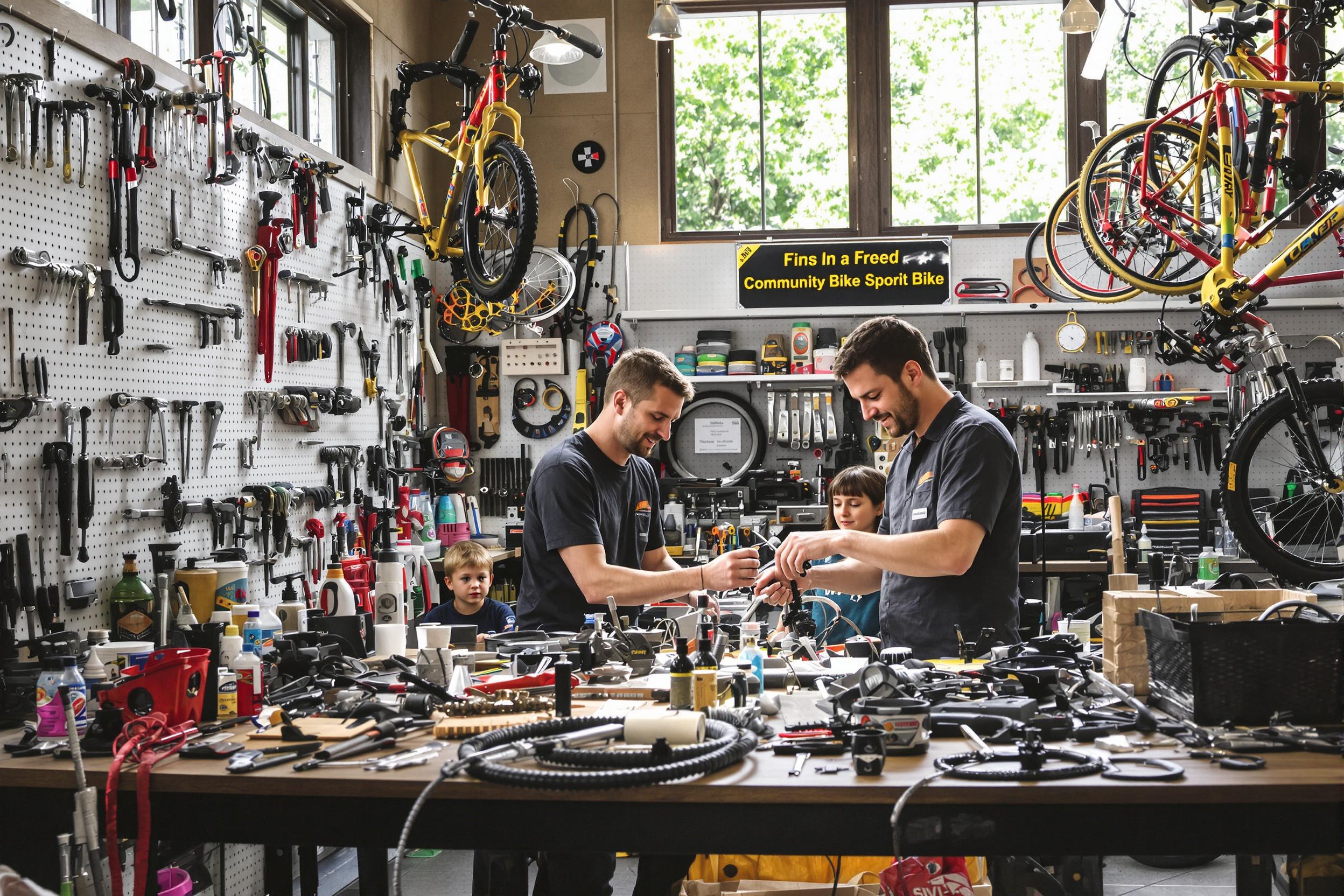 Suburban Bike Repair Workshop with Human Connection