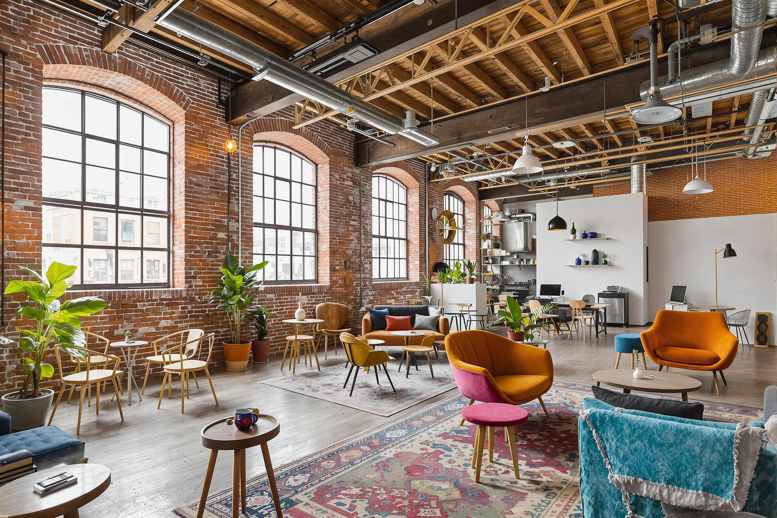 Innovative Coworking Space in Repurposed Industrial Loft