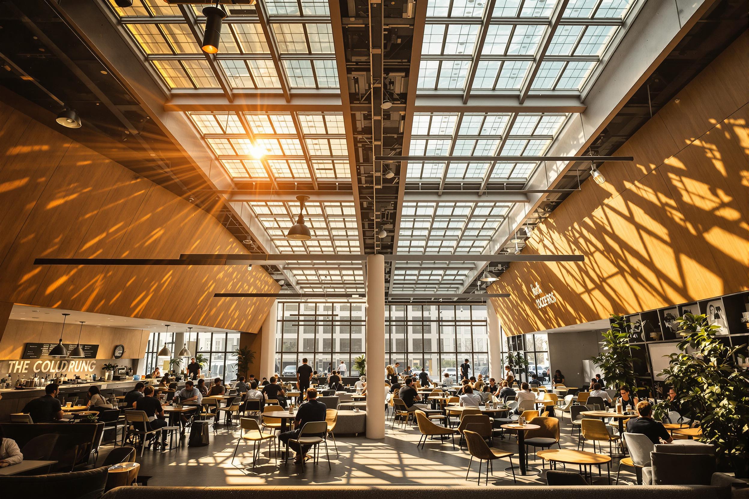 Golden-hour Contemporary Urban Co-working Hub