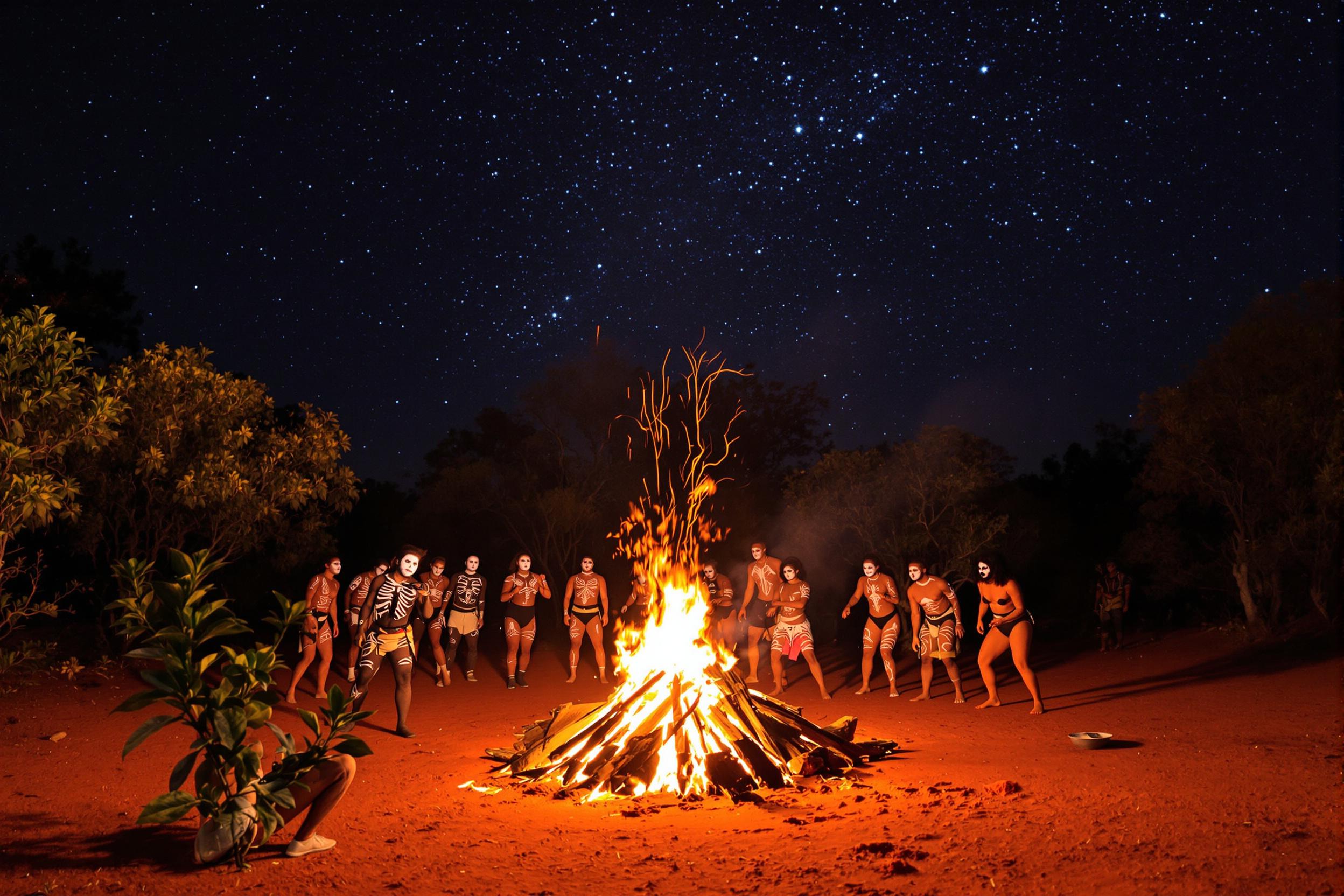 Indigenous Australian Corroboree Ceremony