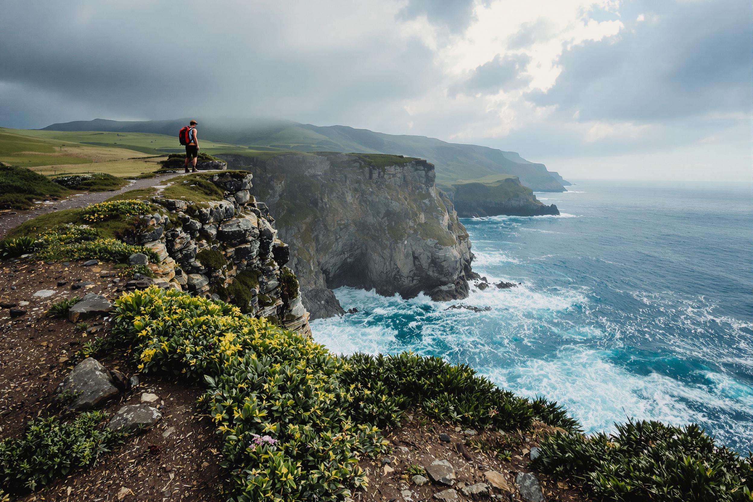 Windswept Coastal Cliff Solstice