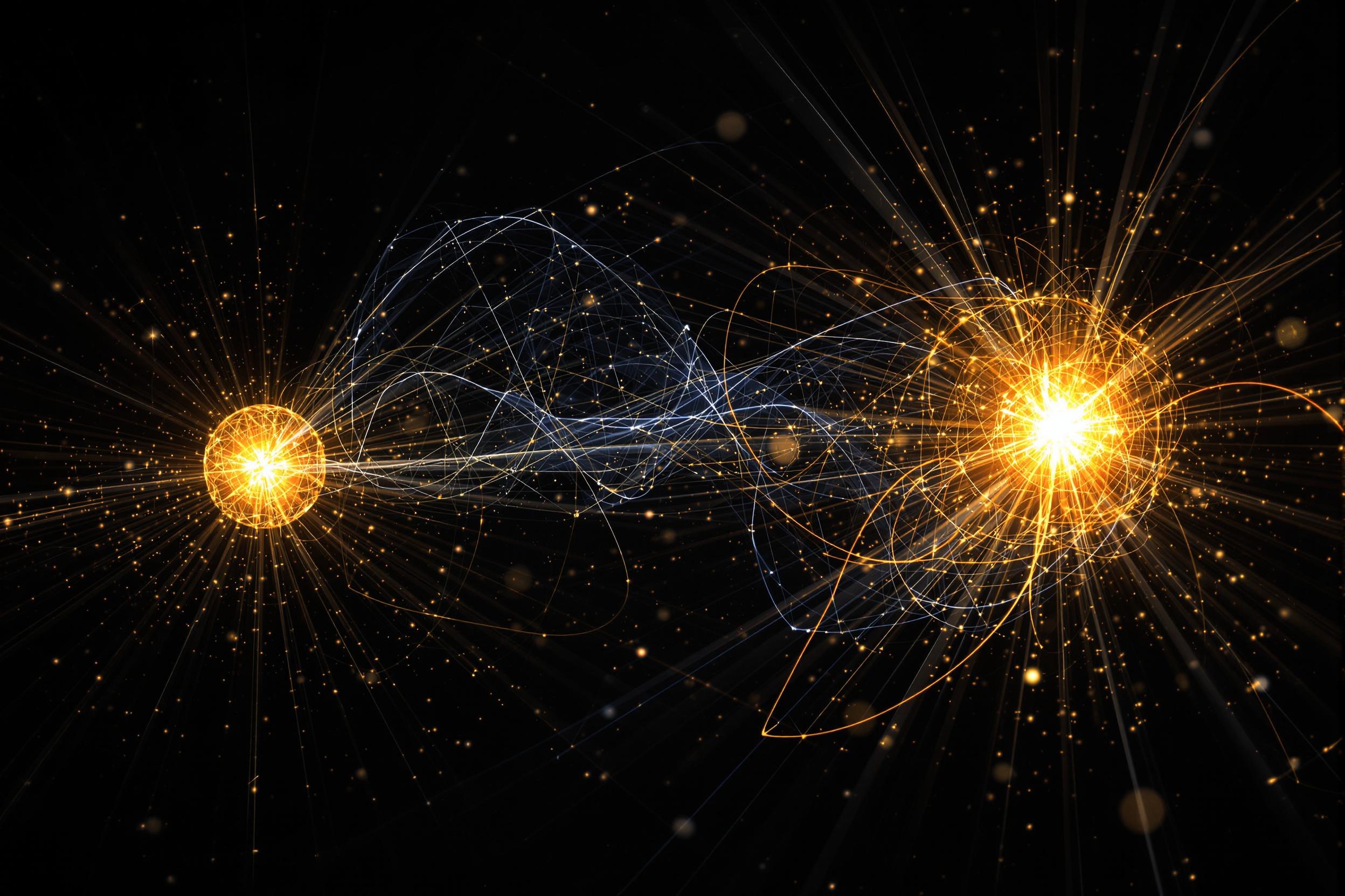 Quantum Entanglement Visualized: Subatomic Particles in Motion