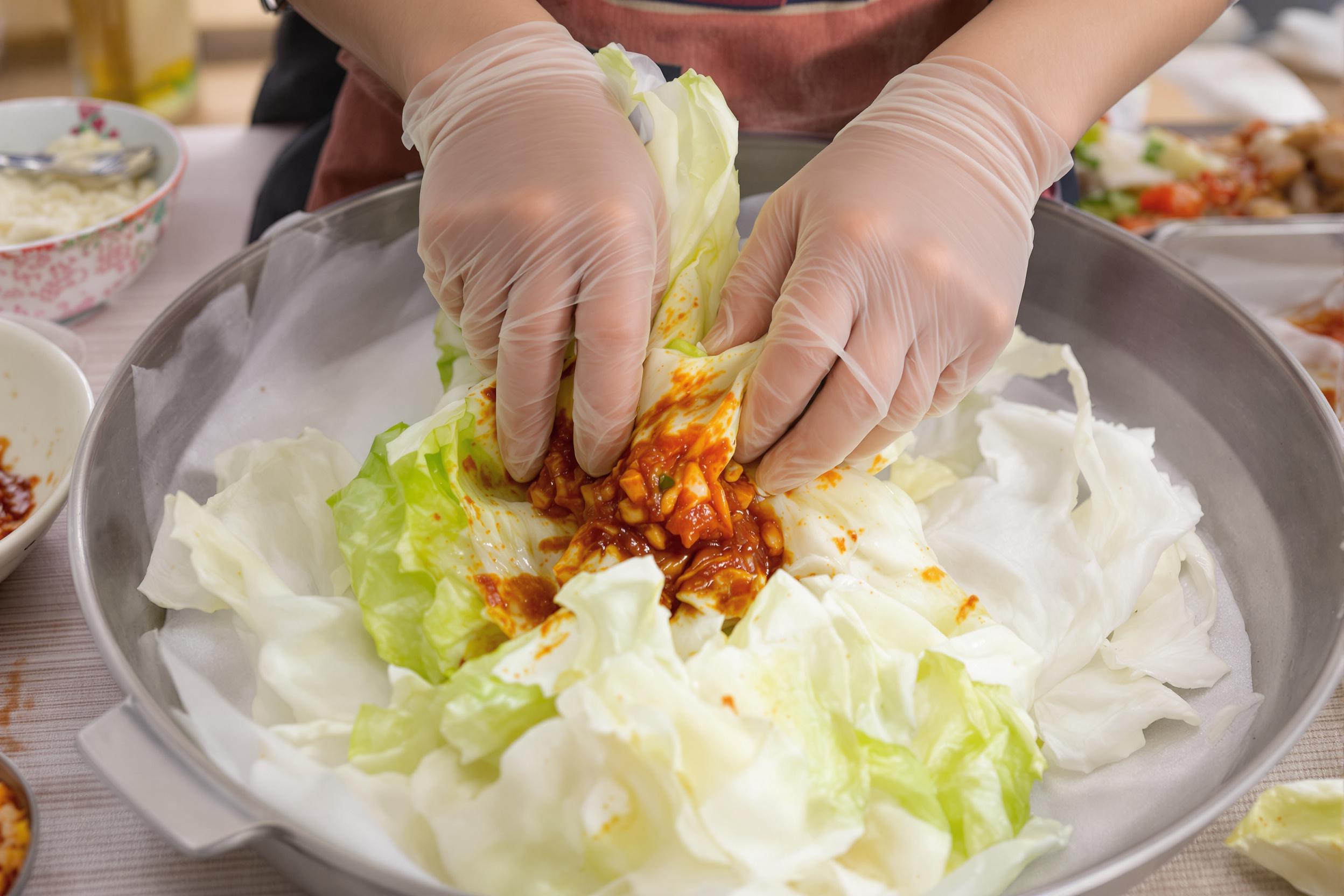 Vibrant Kimchi Fermentation Process