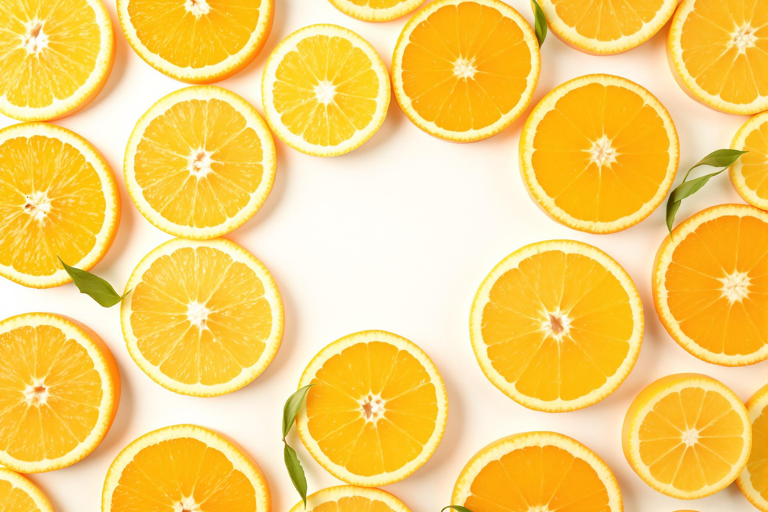 Abstract Bright Display Citrus Art Scene