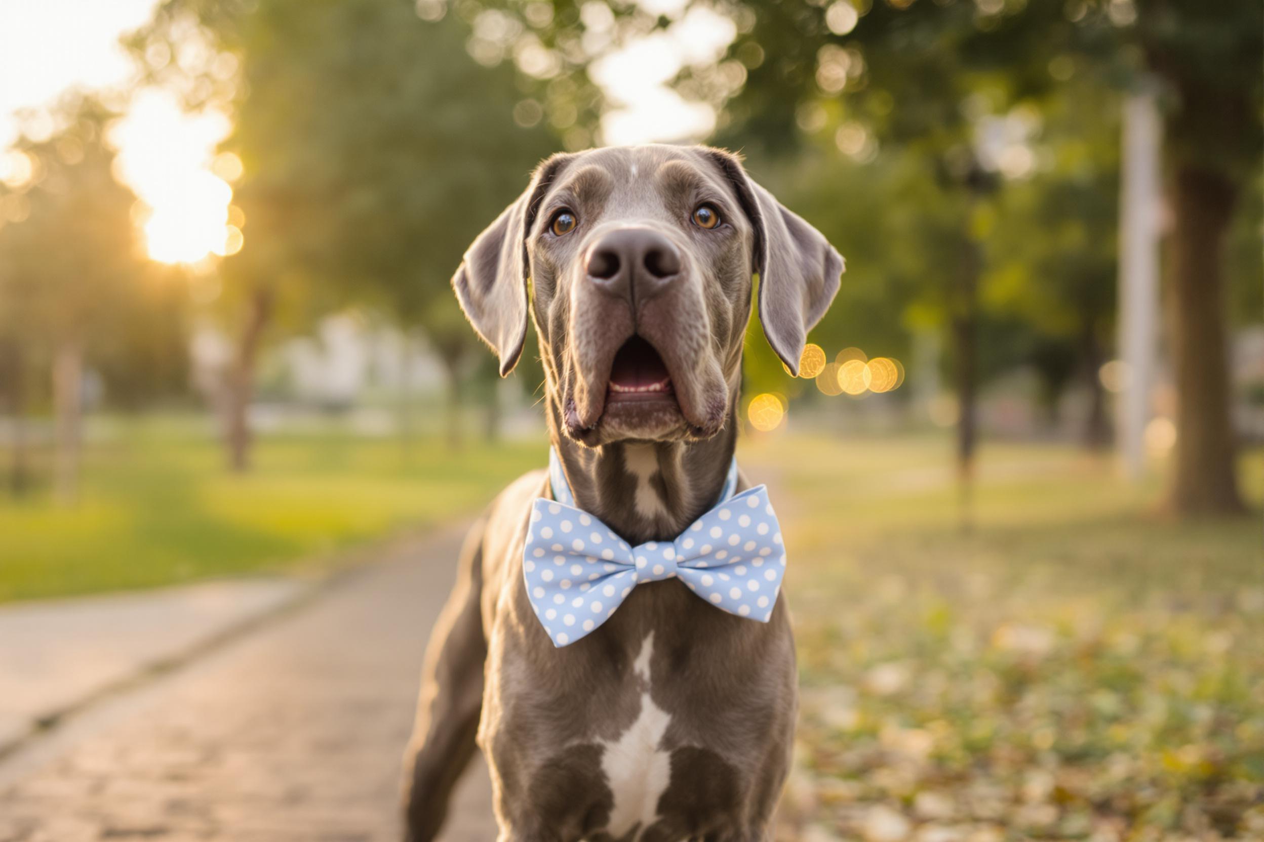 Charming Great Dane Puppy in Urban Sunset Glow