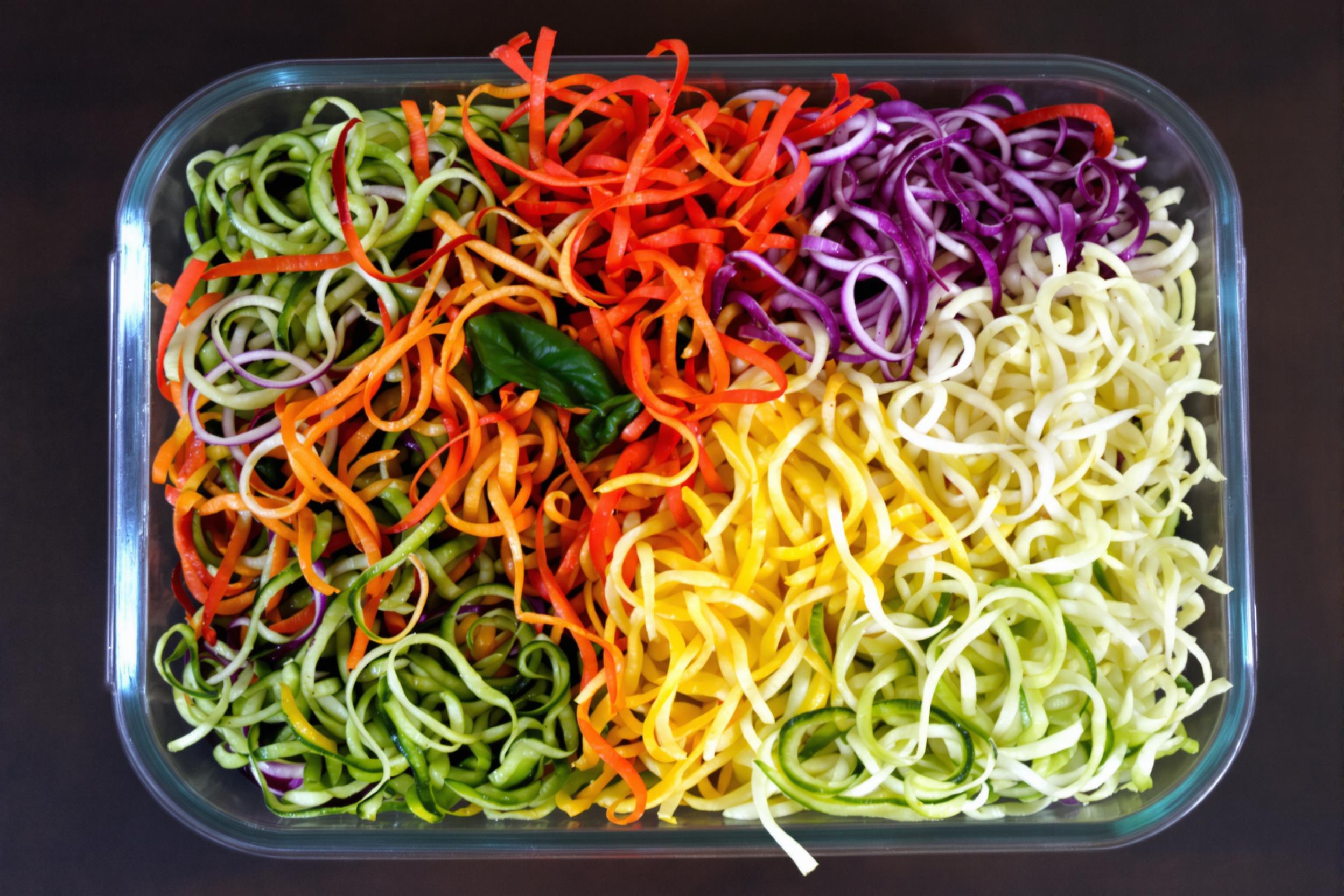 Mindful Meal Prep: Colorful Vegetable Spirals