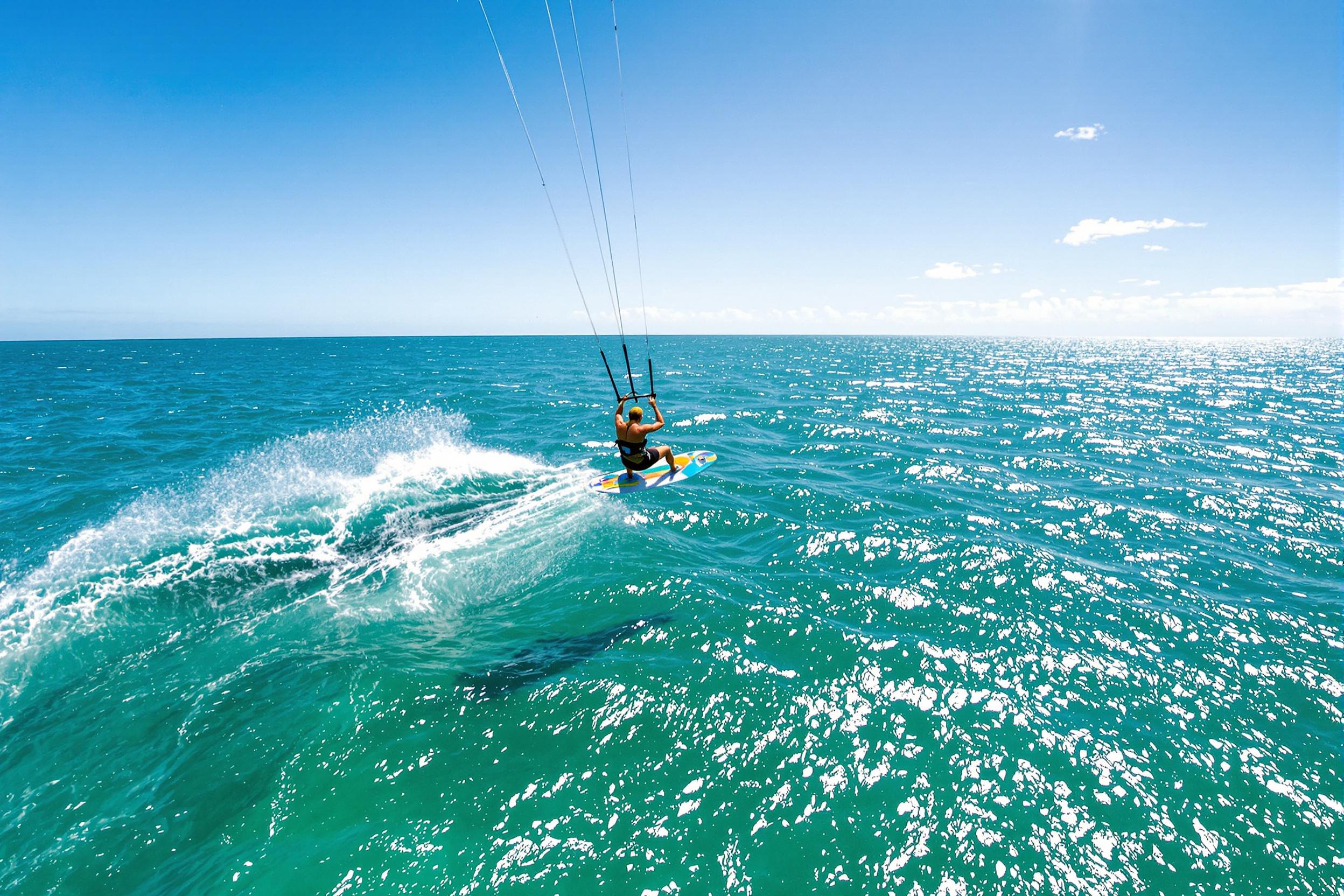 Dynamic Kite Surfing in Motion