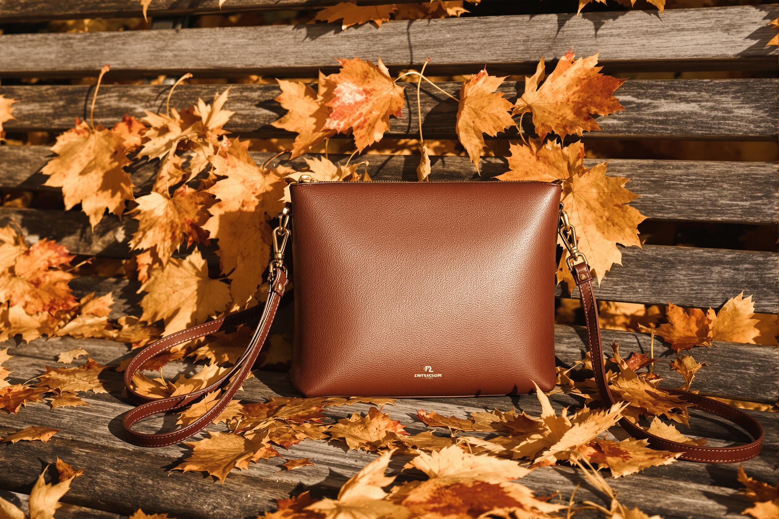 Premium Leather Crossbody Bag in Urban Autumn Setting