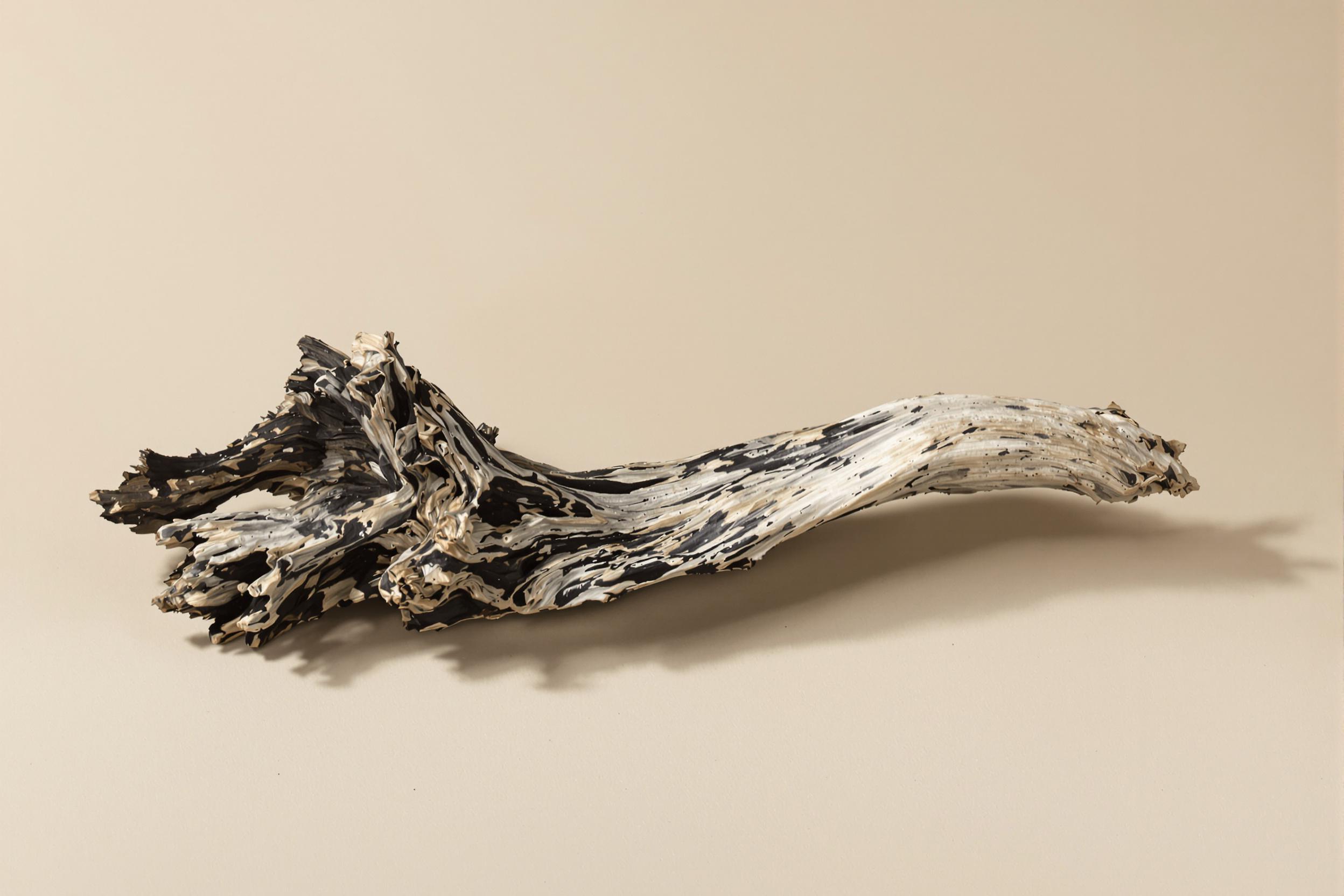 Charred Driftwood Minimalist Composition