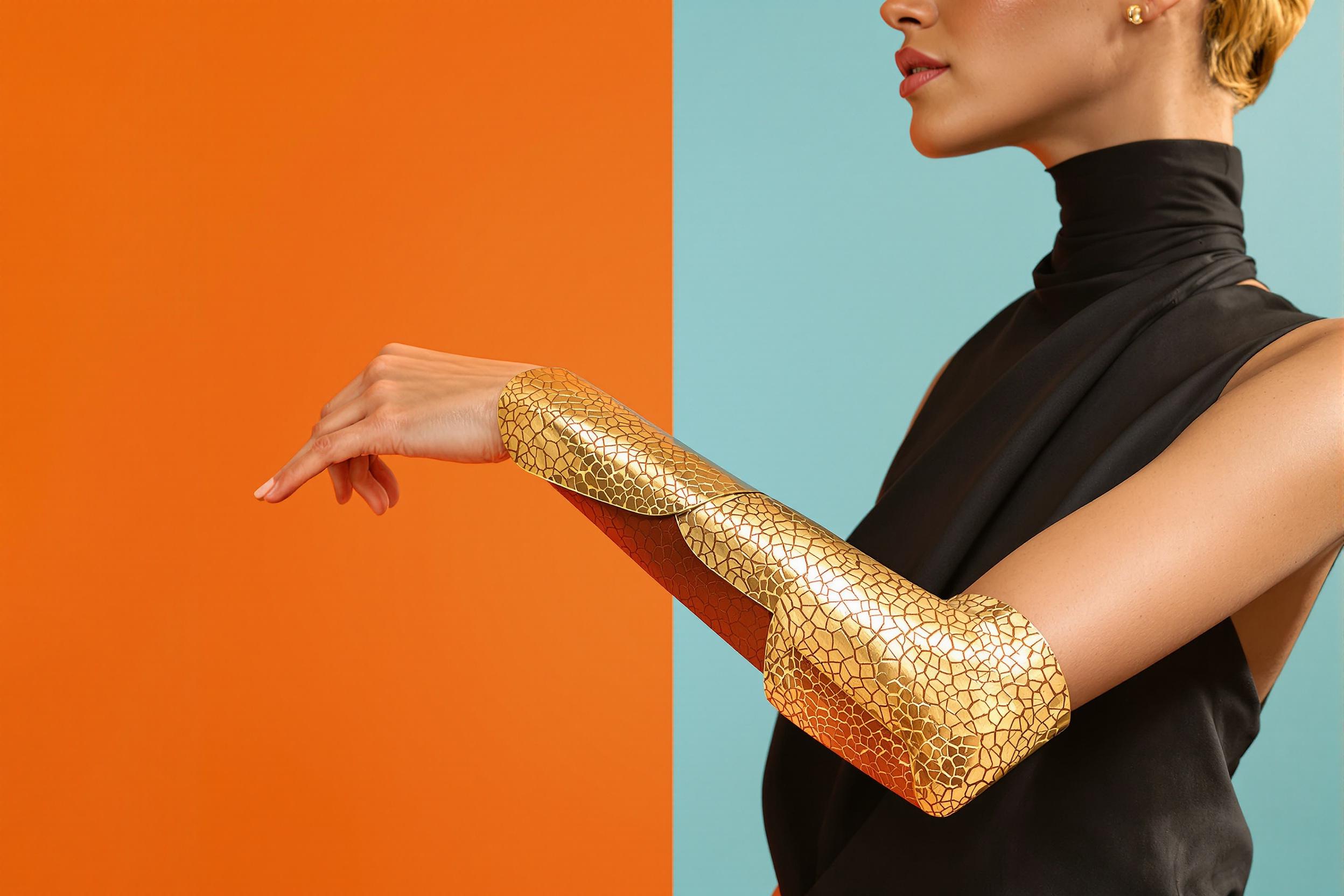 Avant-Garde Desert-Inspired Arm Jewelry