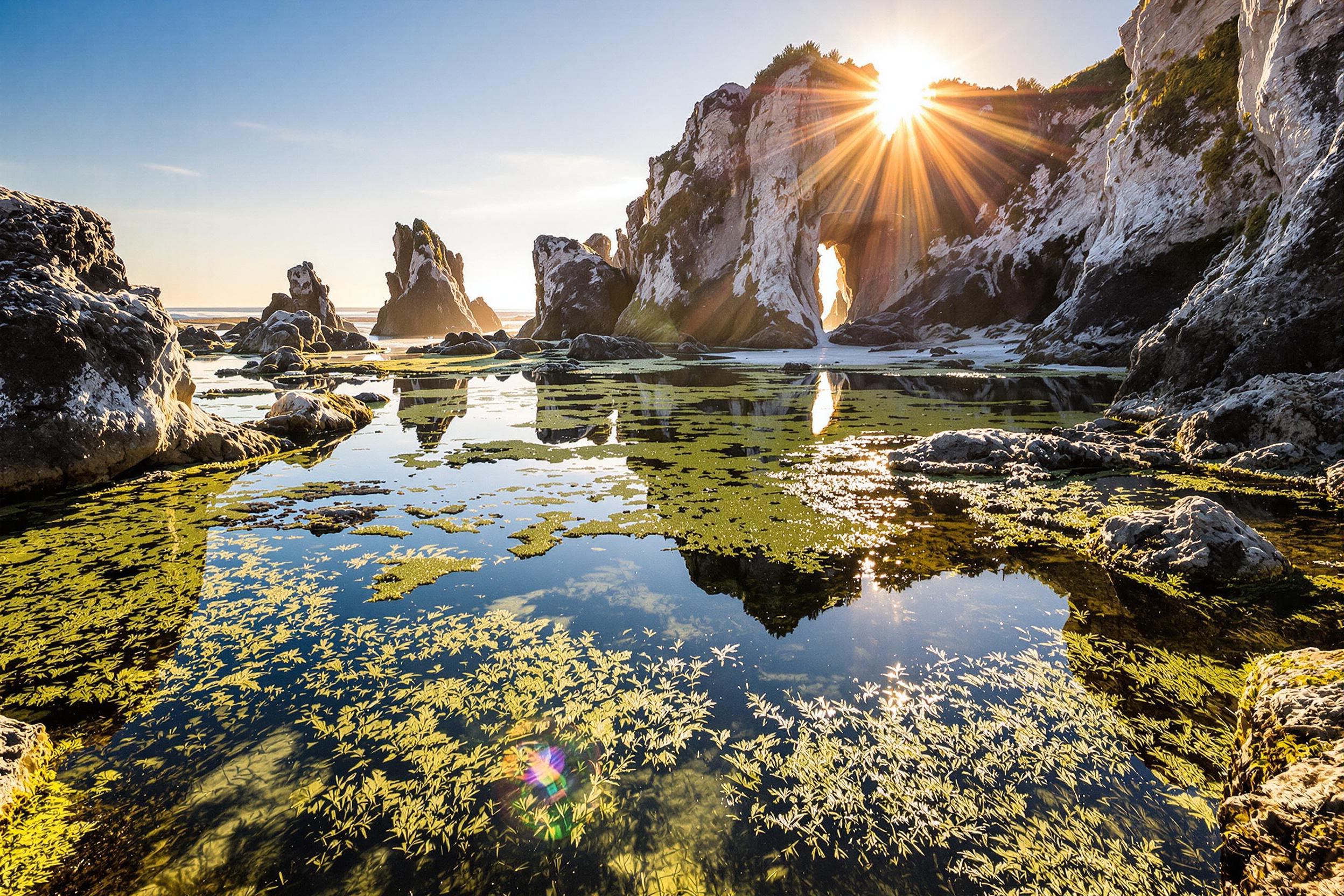 Golden Morning Coastal Tidal Pools