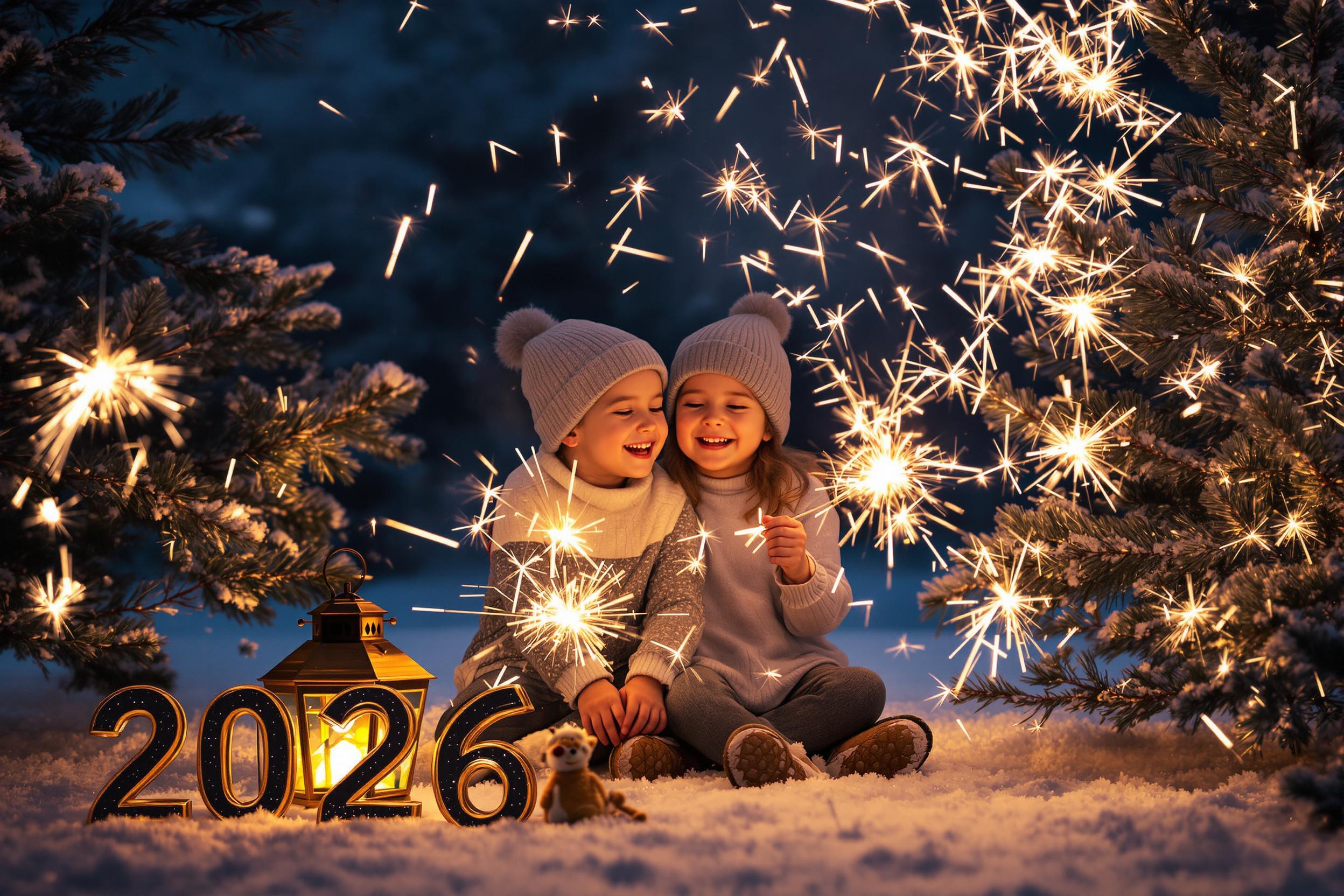 Enchanting Children's New Year's Celebration Outdoors