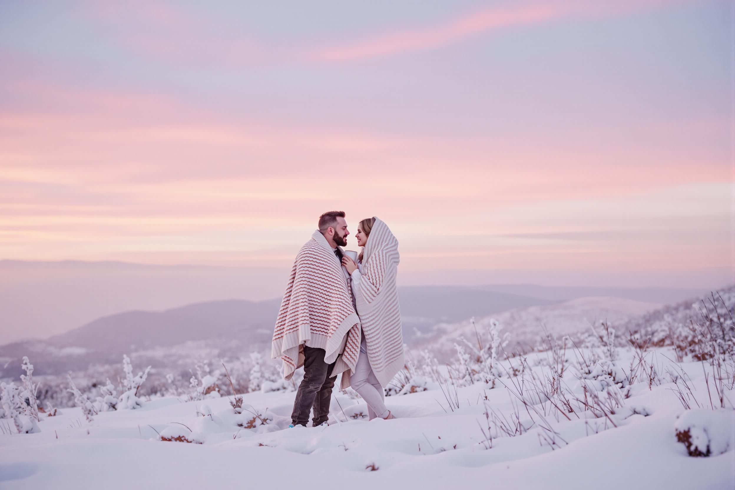 New Year Serenity at Dawn: A Couple's First Shared Moment of 2025