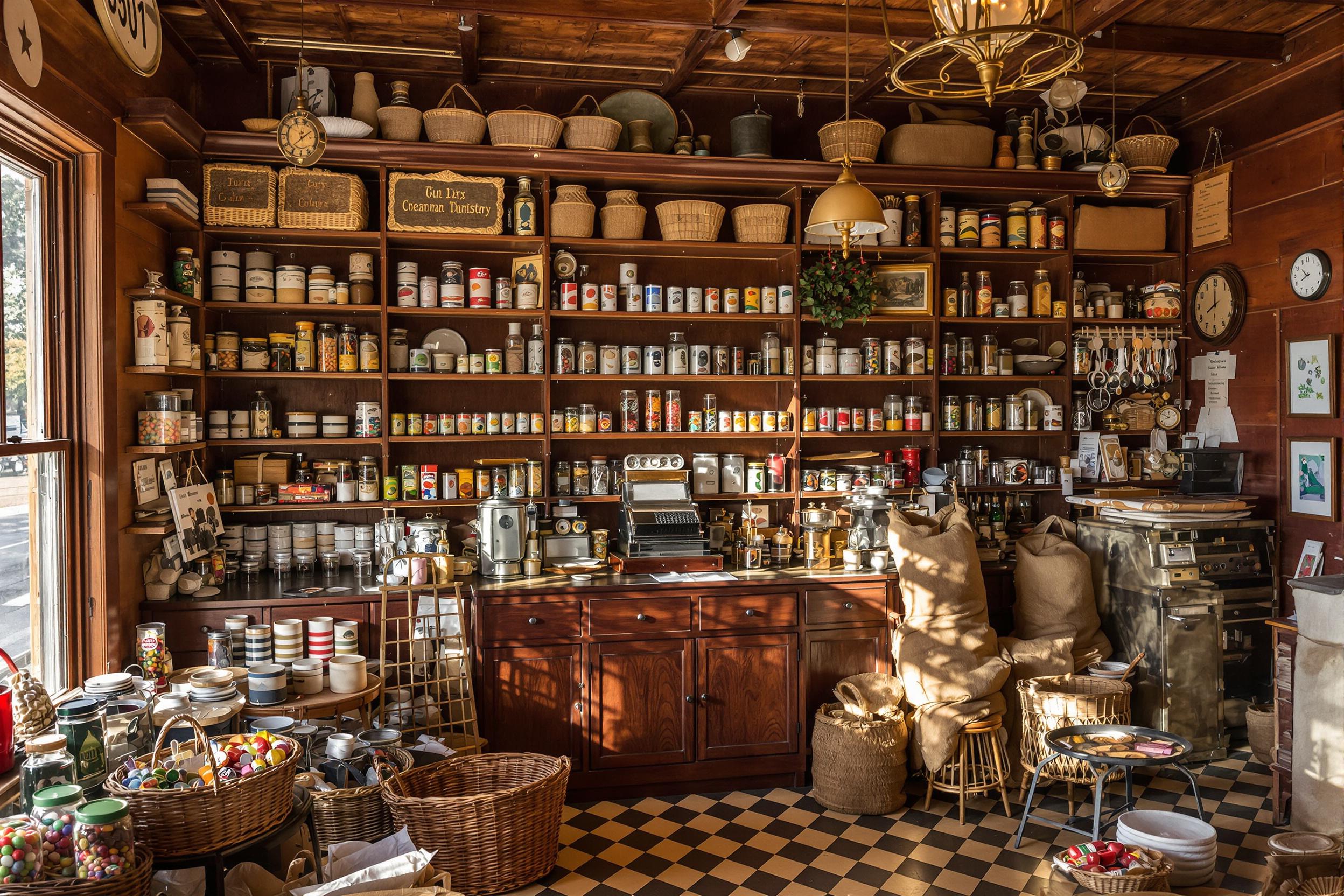 Cozy 1930s General Store Scene