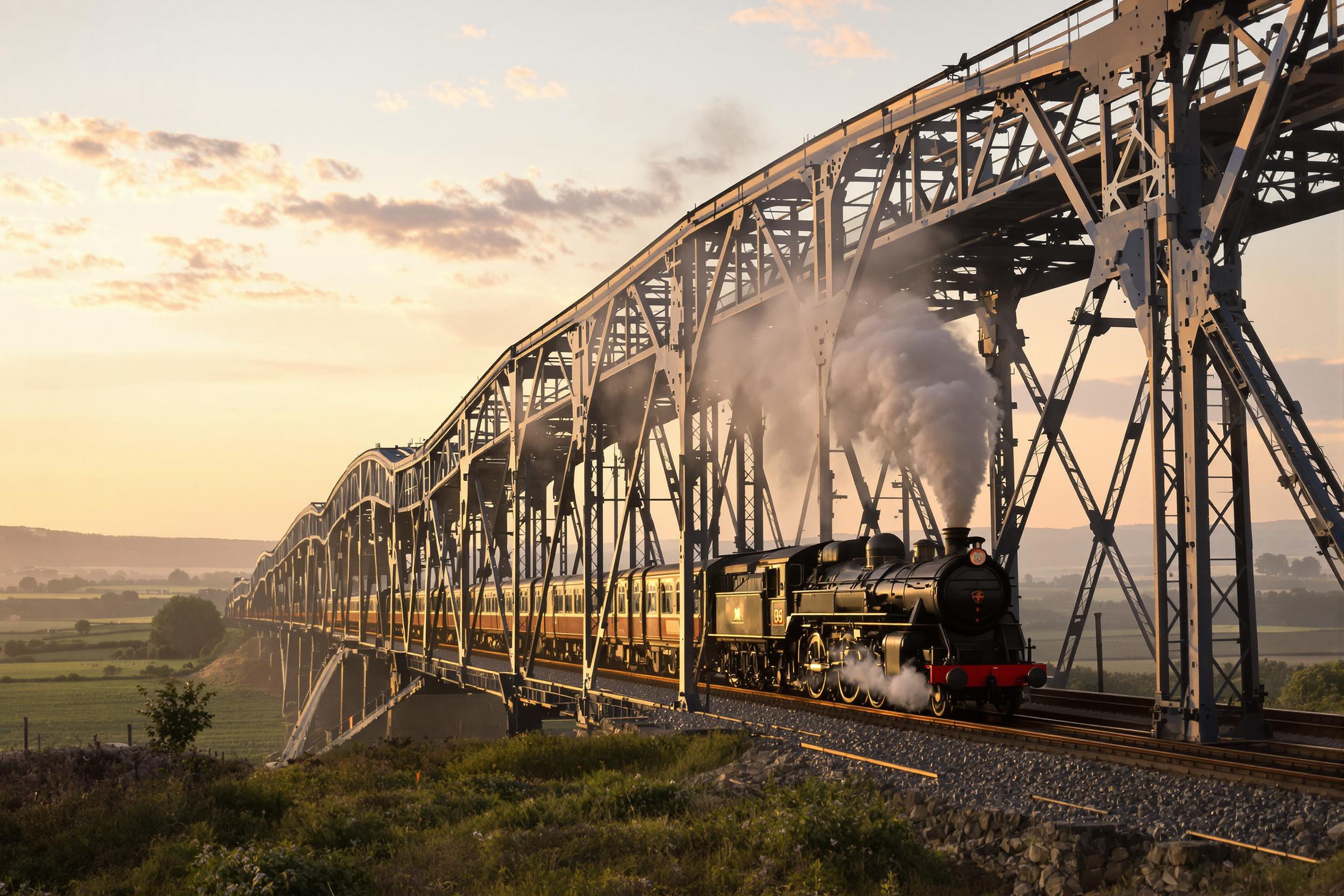 Edwardian Railway Bridge at Dawn