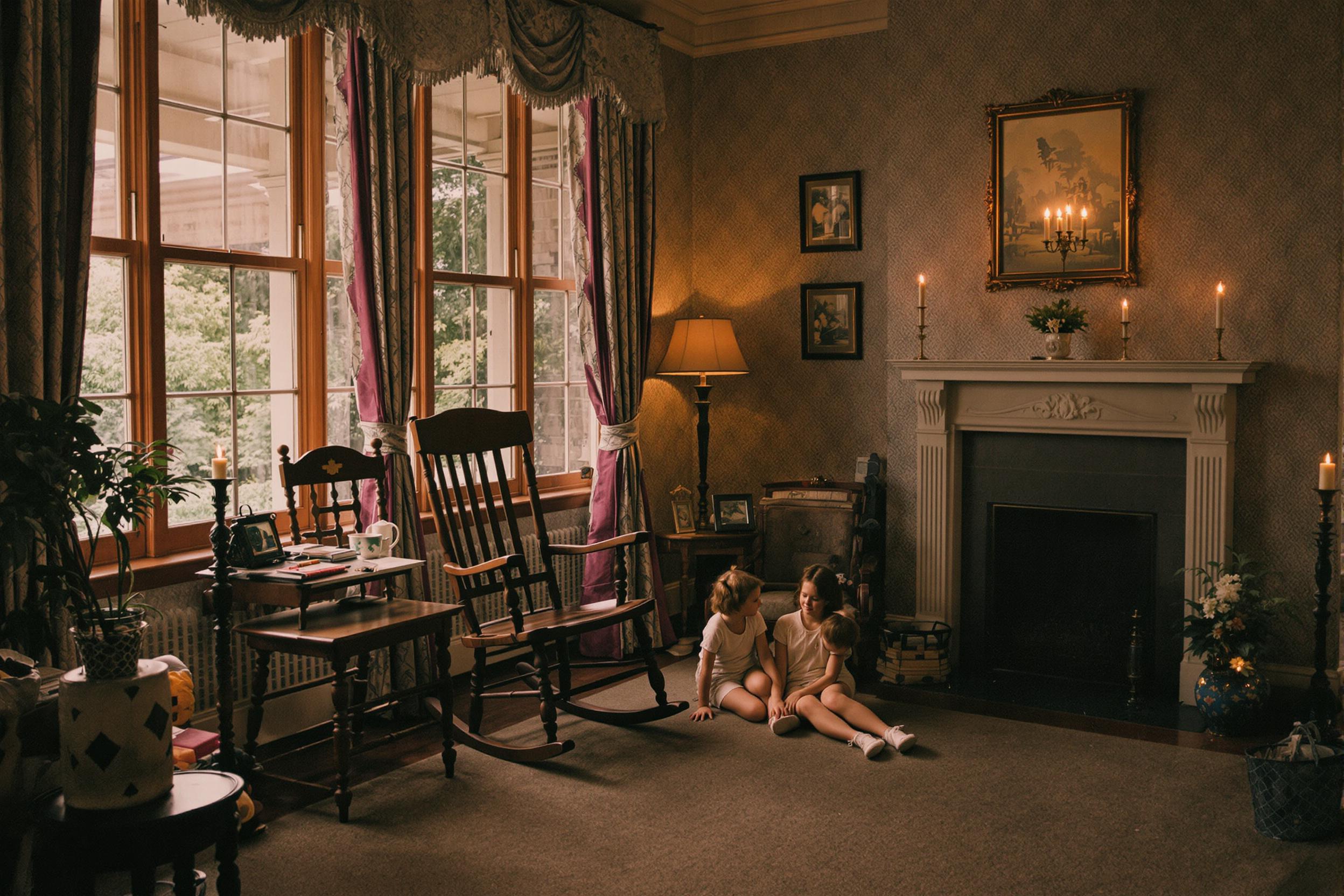 Nostalgic Evening Story Time in Cozy 1930s Parlor