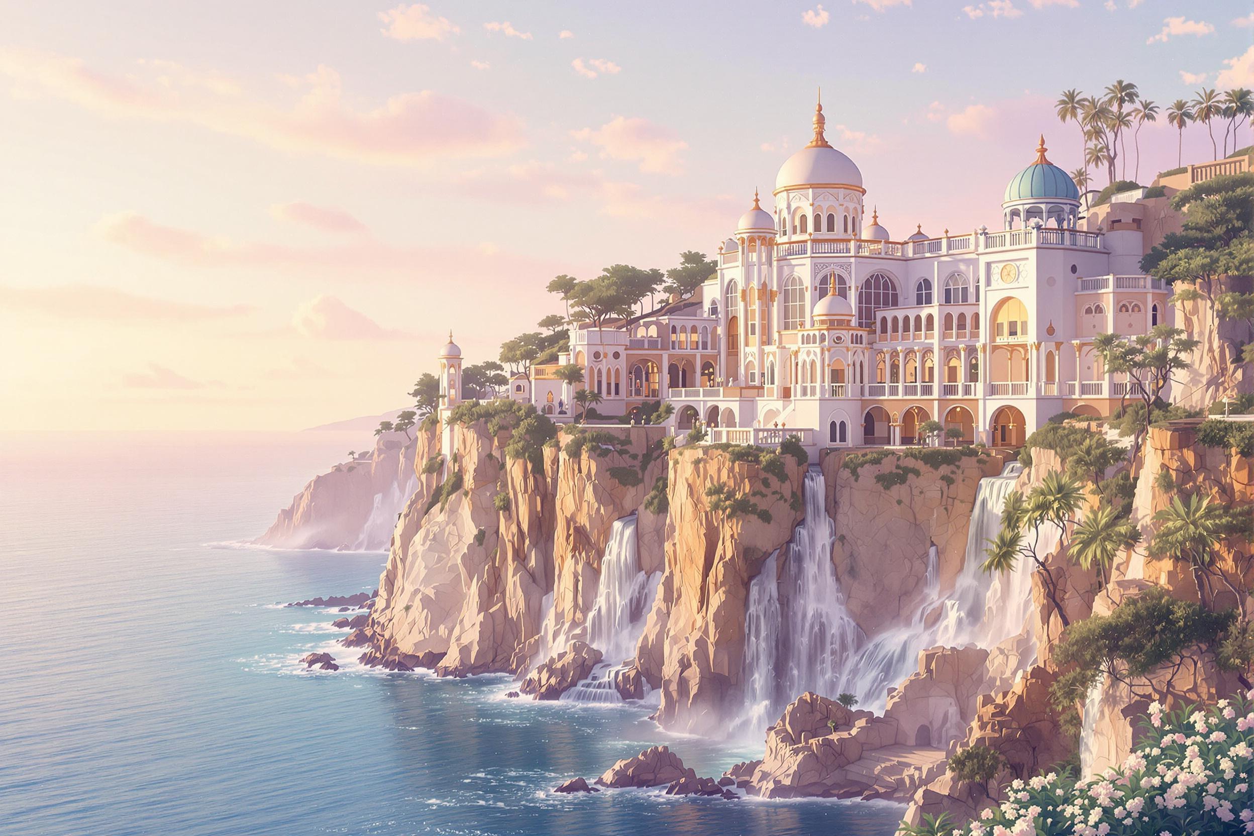 Majestic Coastal Sanctuary at Pastel Dawn