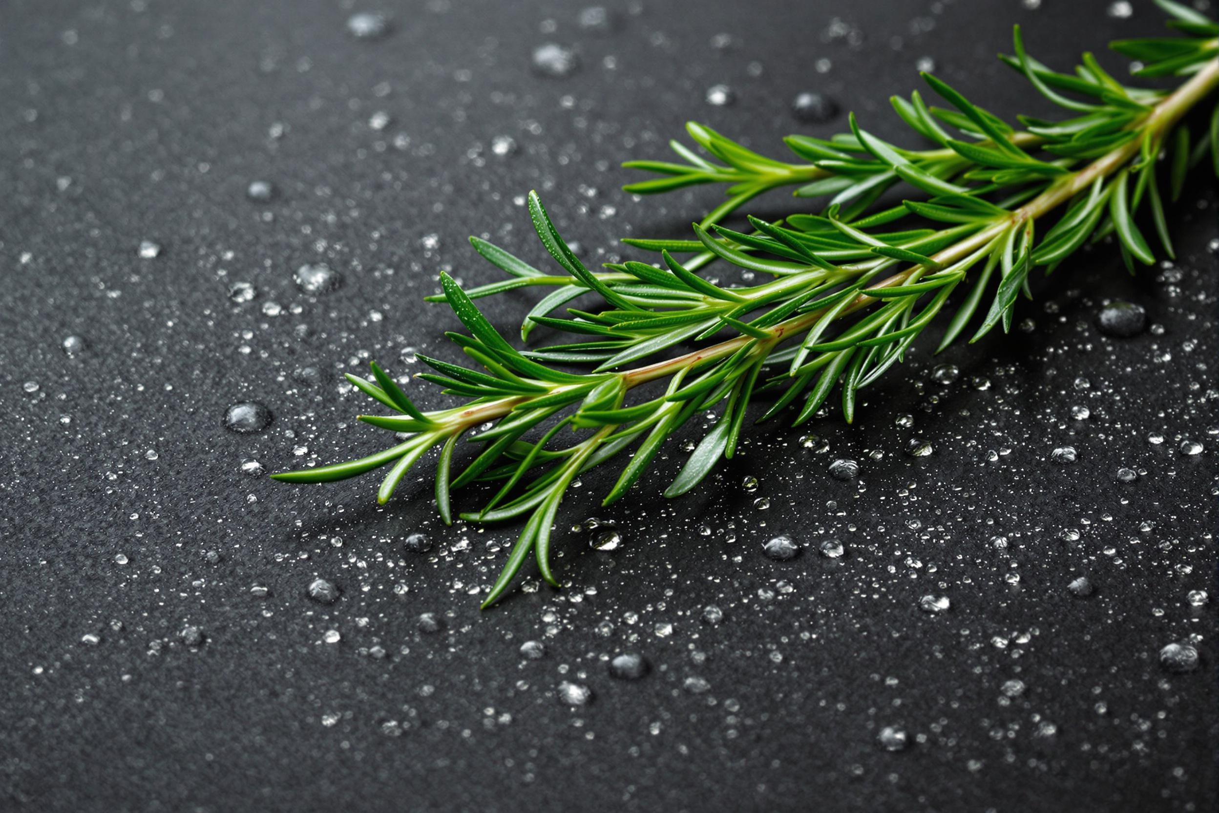 Rustic Elegance: Macro Rosemary Sprigs