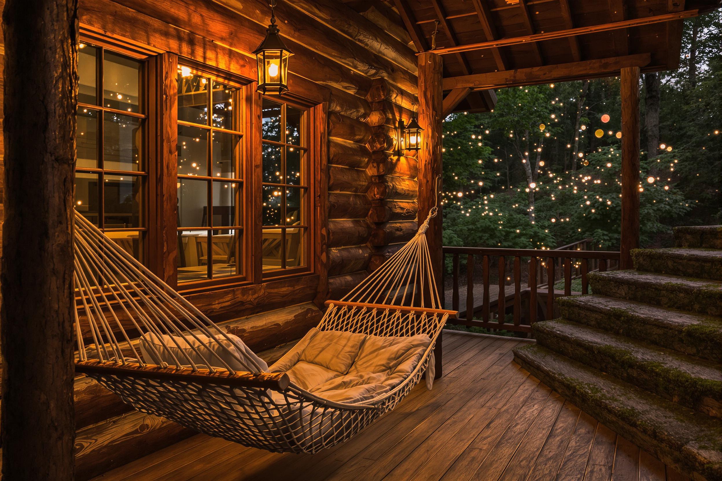 Twilight Hammock Serenity Amidst Forest Glow