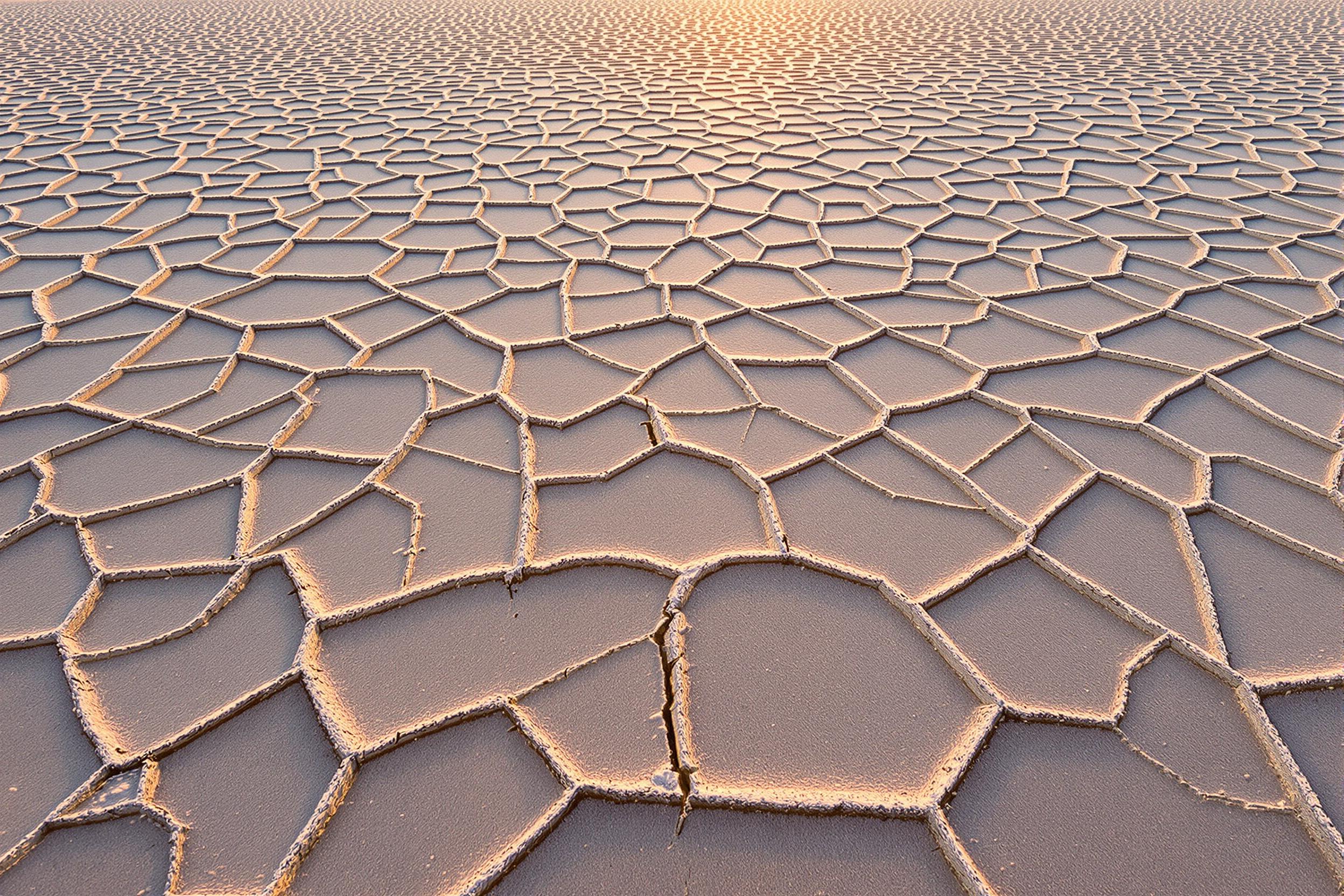 Golden Hour Salt Flat Geometry