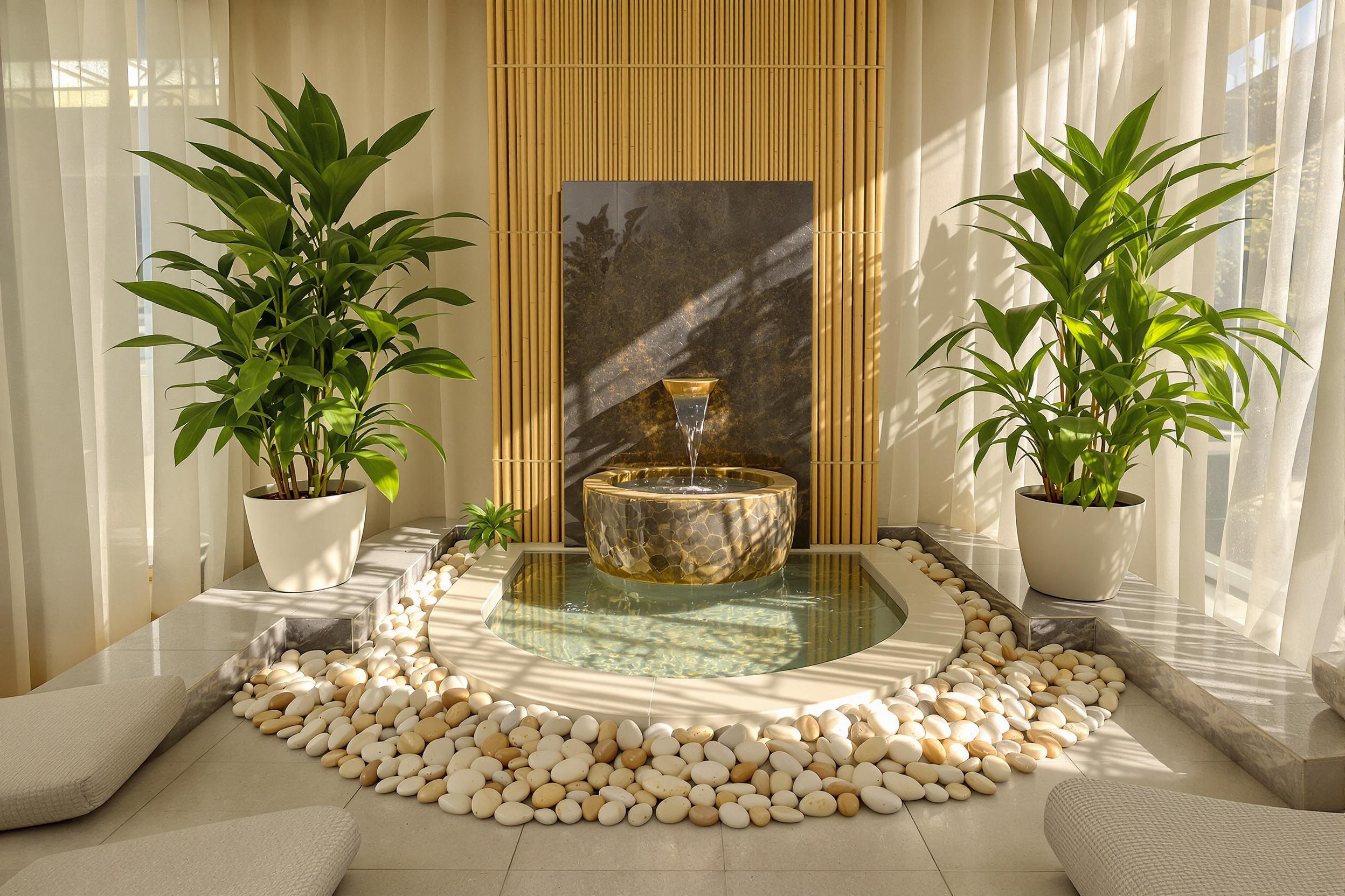Tranquil Spa Setting with Natural Elements