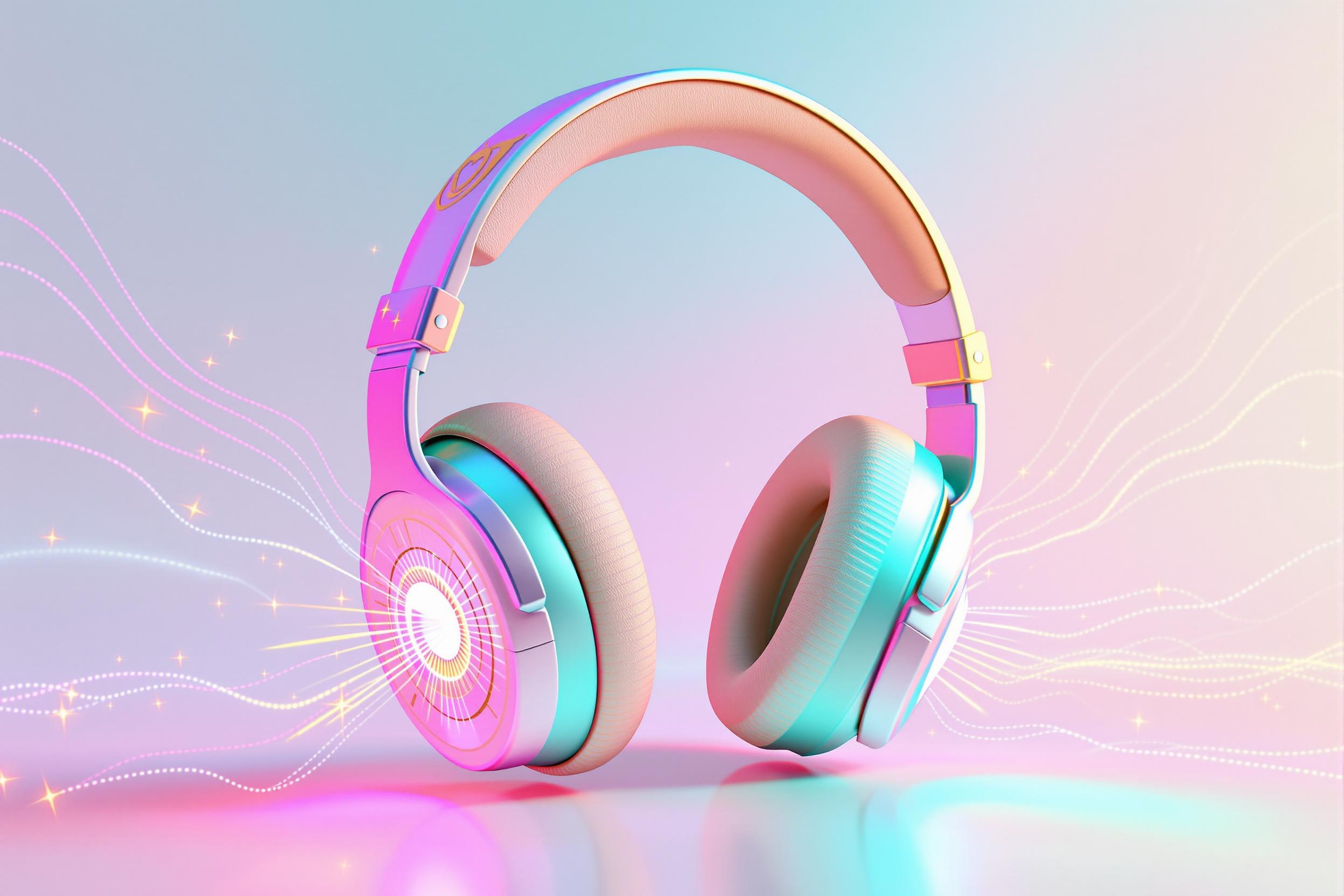 Stylized Anthropomorphic Noise-Canceling Headphones Exuding Serenity