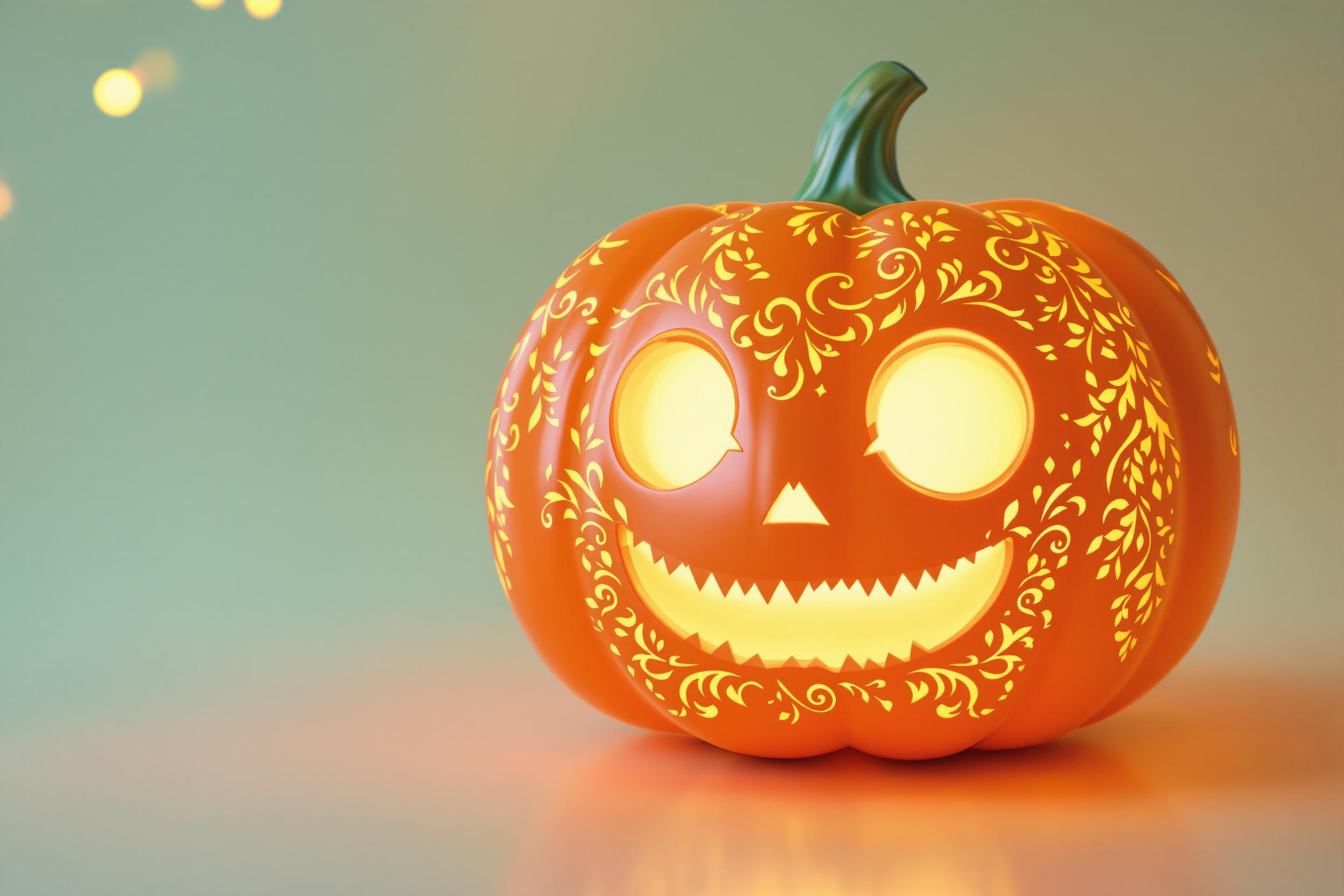 Stylized Anthropomorphic Pumpkin Lantern