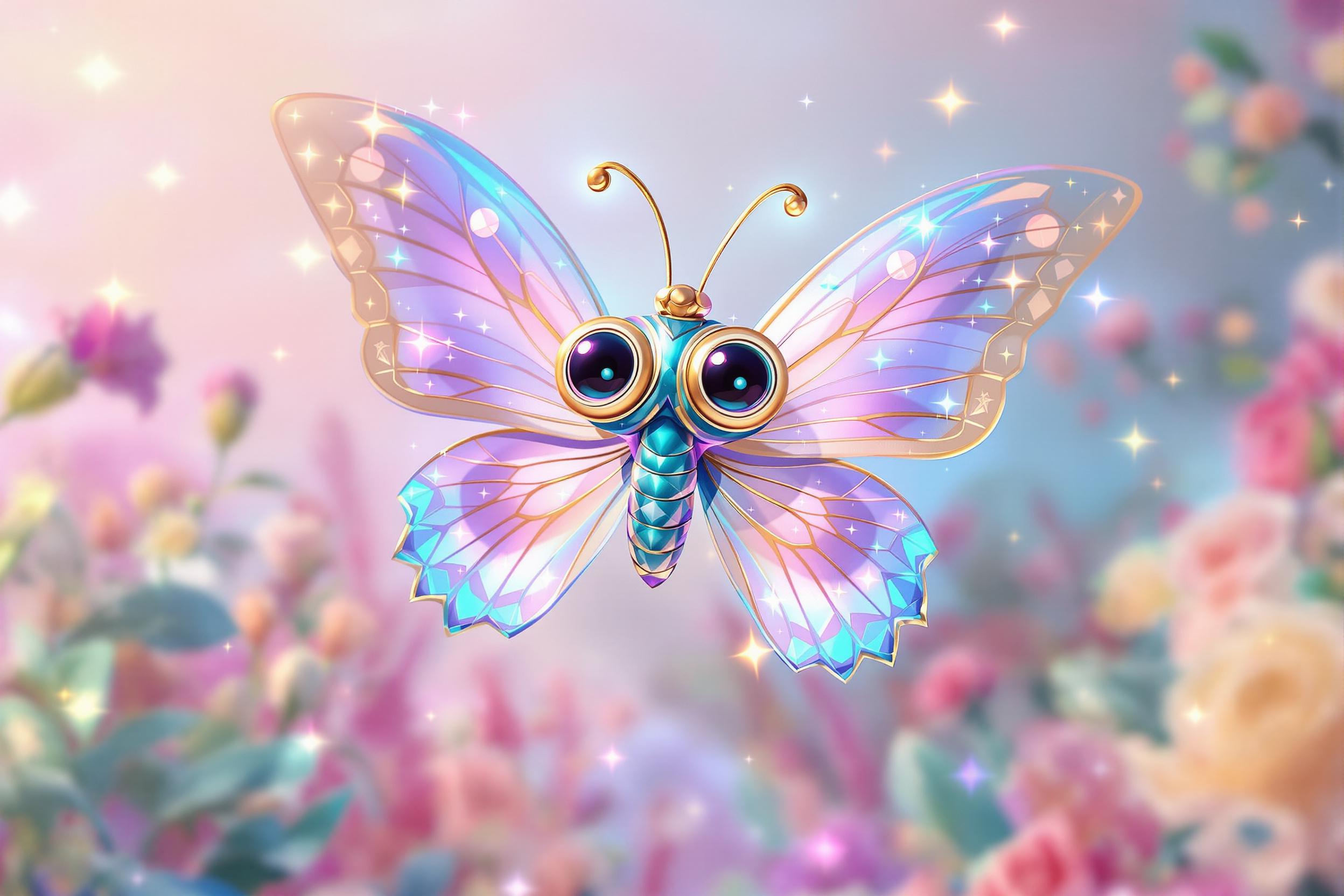 Whimsical Anthro Butterfly's Dreamy Flight