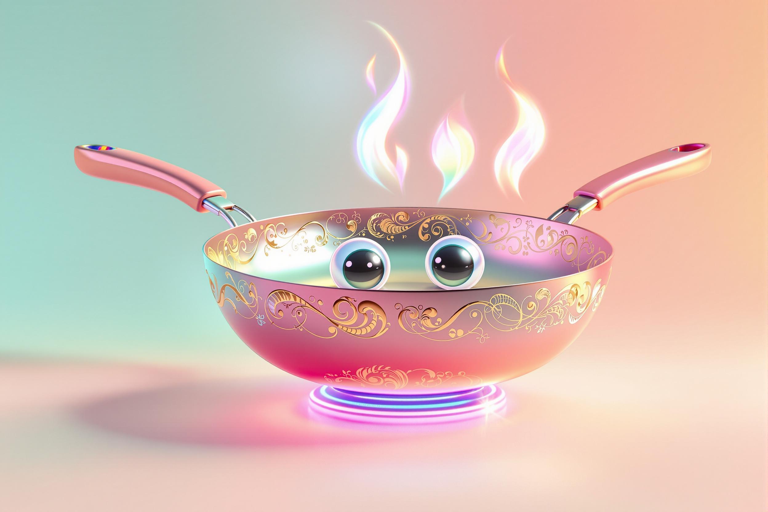 Anthropomorphic Frying Pan Radiates Culinary Whimsy