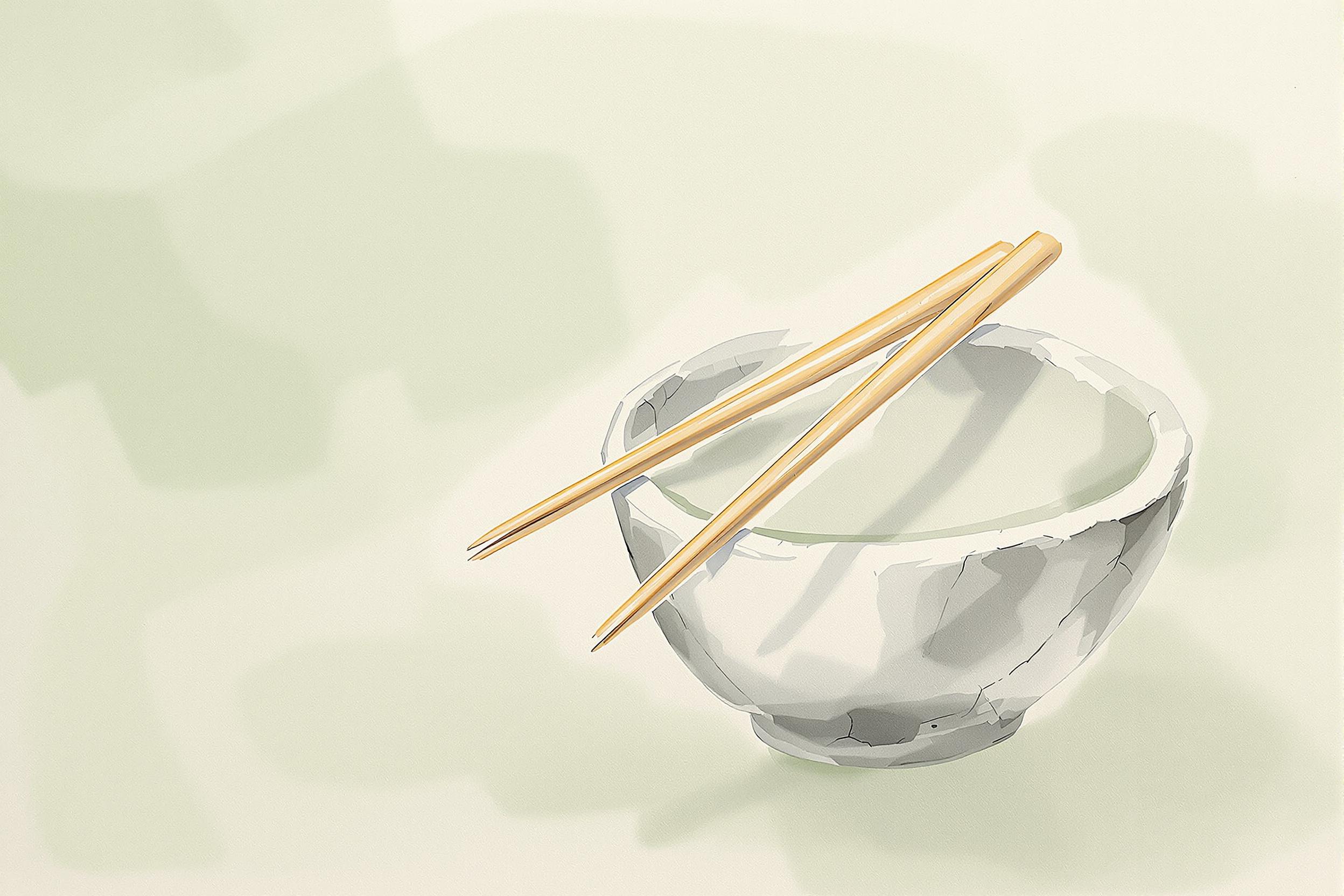 Weathered Bamboo Chopstick Serenity