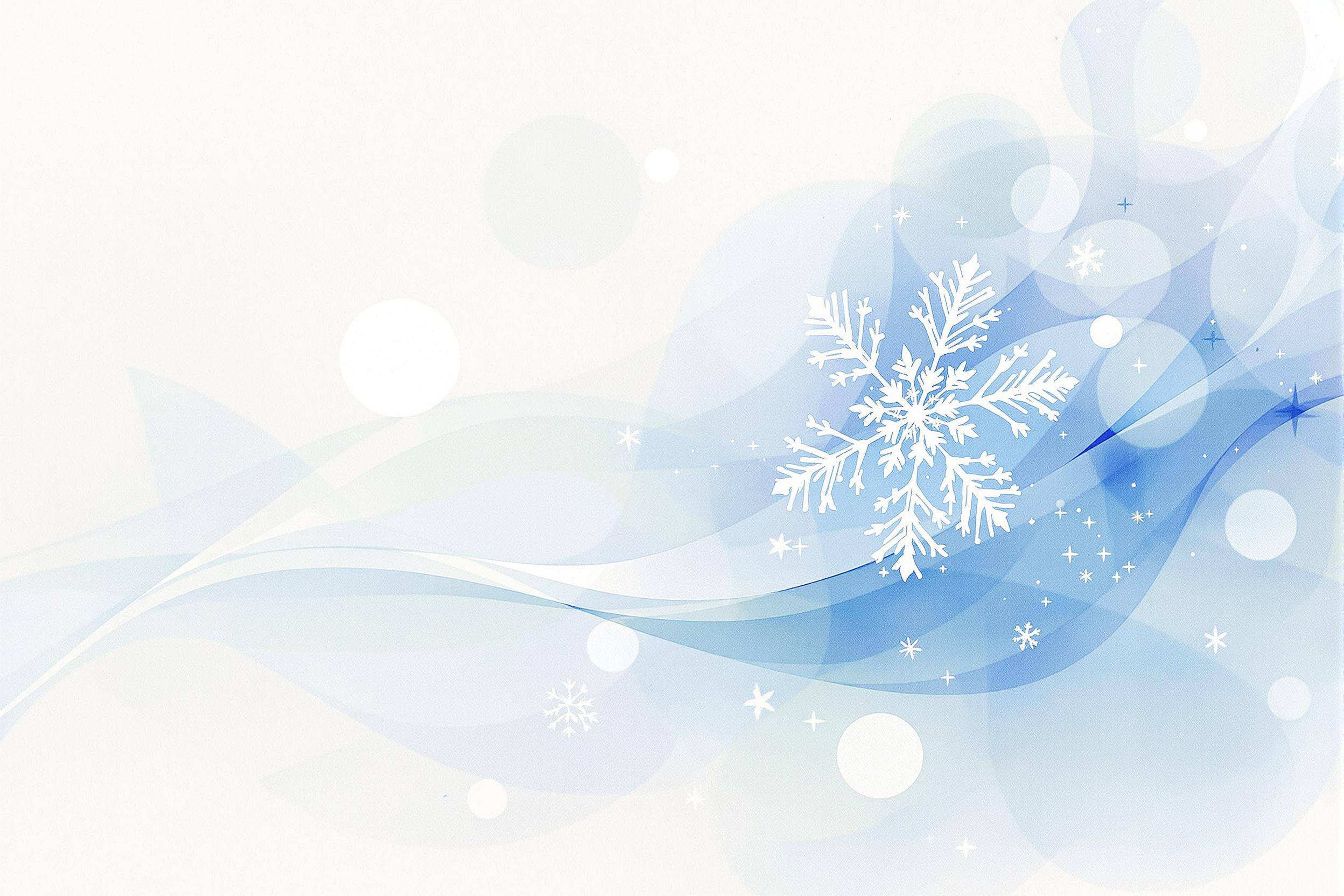Suspended Snowflake Amid Winter Silence