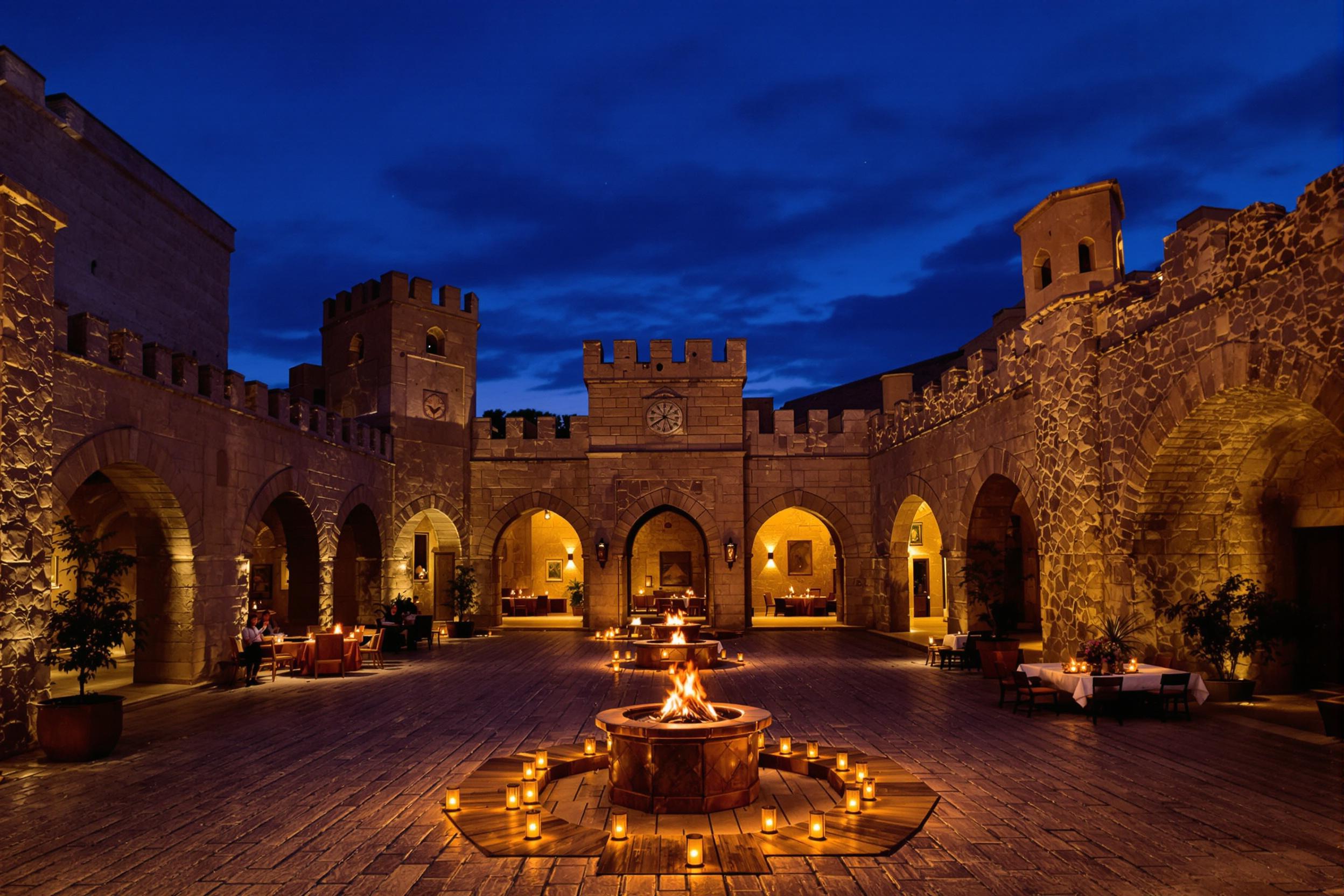 Ancient Silk Road Caravanserai at Twilight