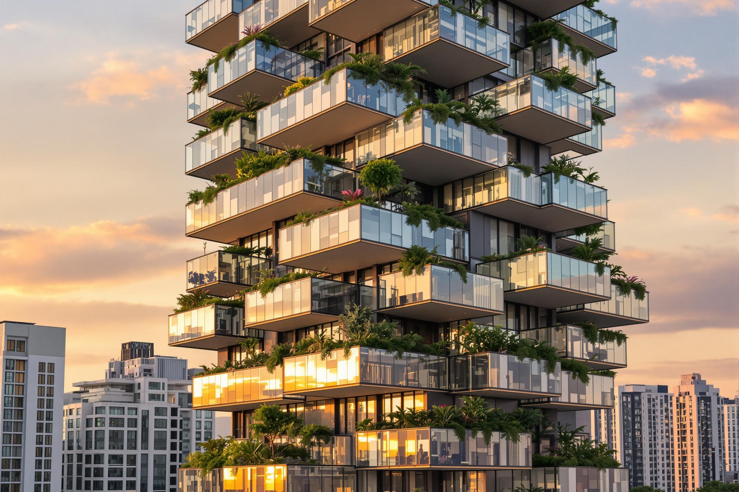 Modern Golden Hour Urban Housing