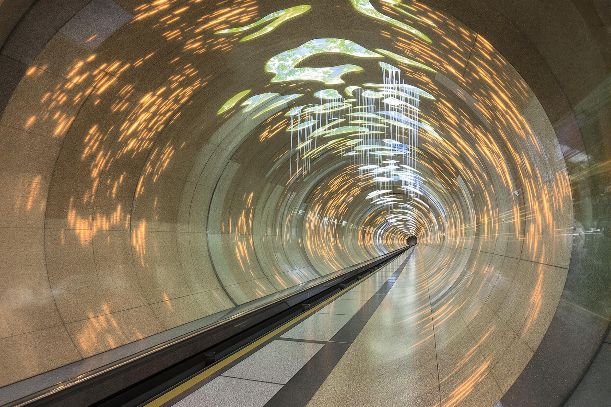 Serenity Amidst Urban Subway Modernism